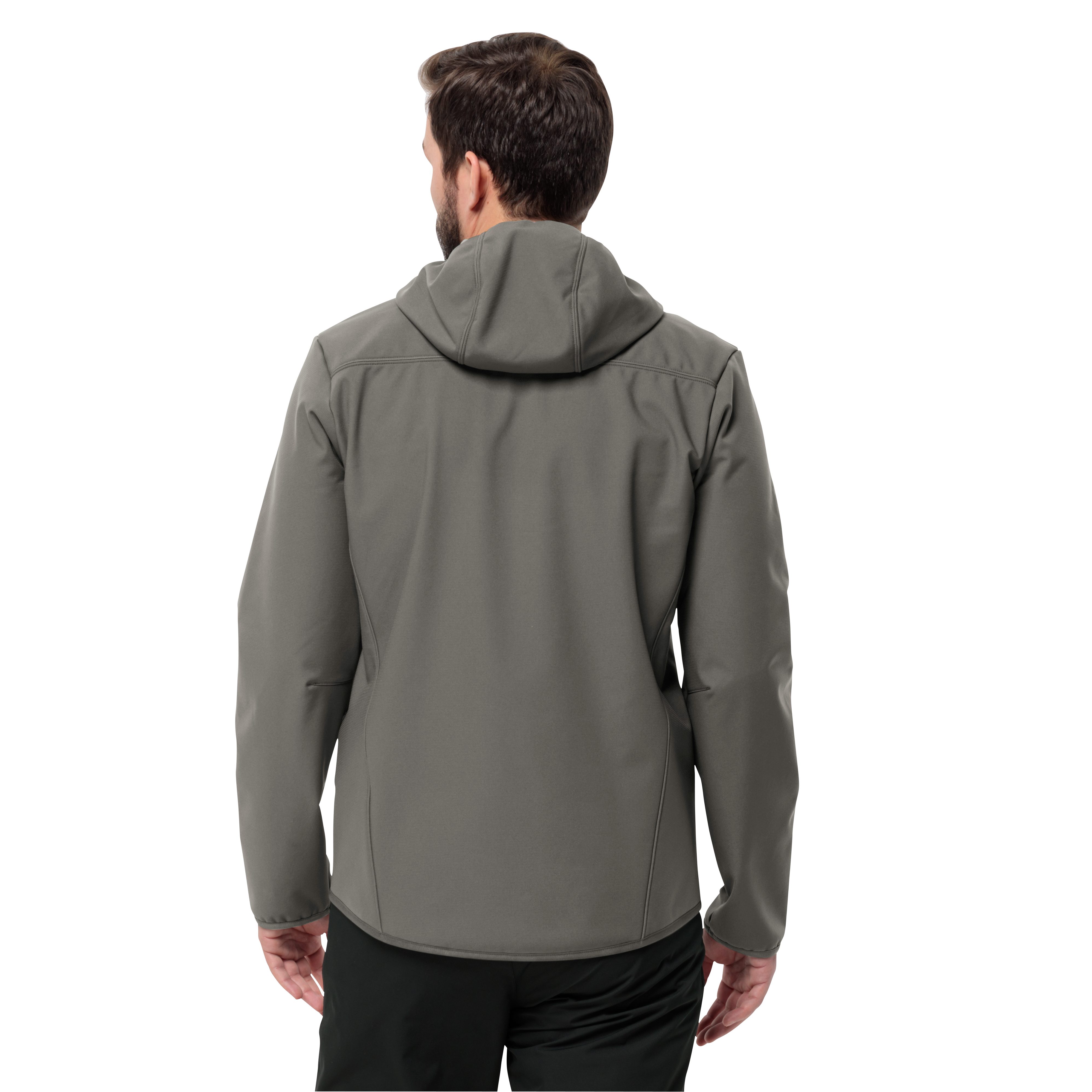 Jack Wolfskin Softshelljacke BORNBERG elastischem HOODY grey robustem, Softshell smokey aus M