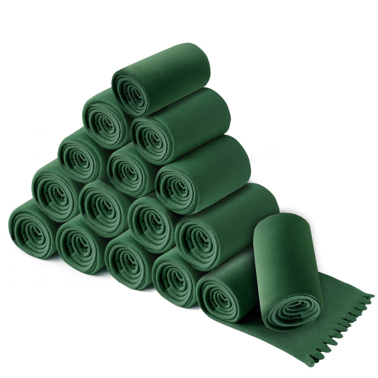 Wohndecke 16er Set Fleecedecke WAVE ca. 120x160, wometo, OEKO-TEX®, Fleecedecke mit Wellenrand & Anti-Pilling