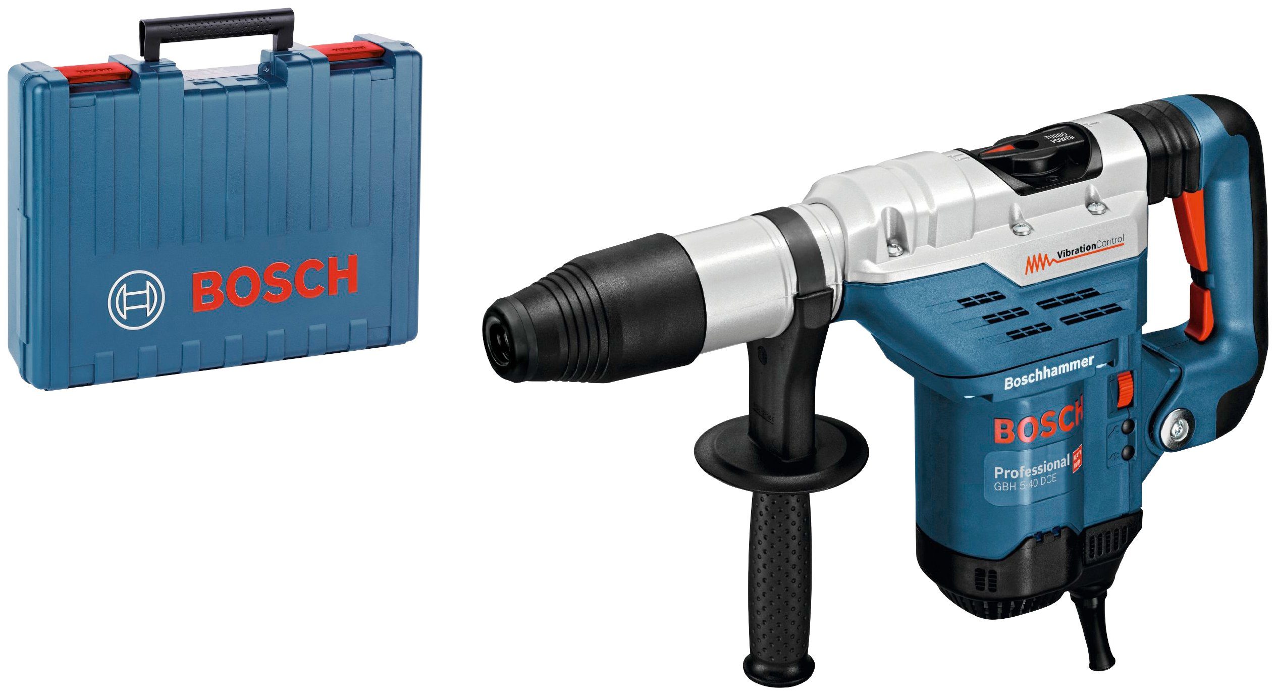 Bosch Professional Bohrhammer GBH 5-40 DCE Professional, 230 V, max. 340 U/min, (1-tlg), Turbo-Power, mit SDS max