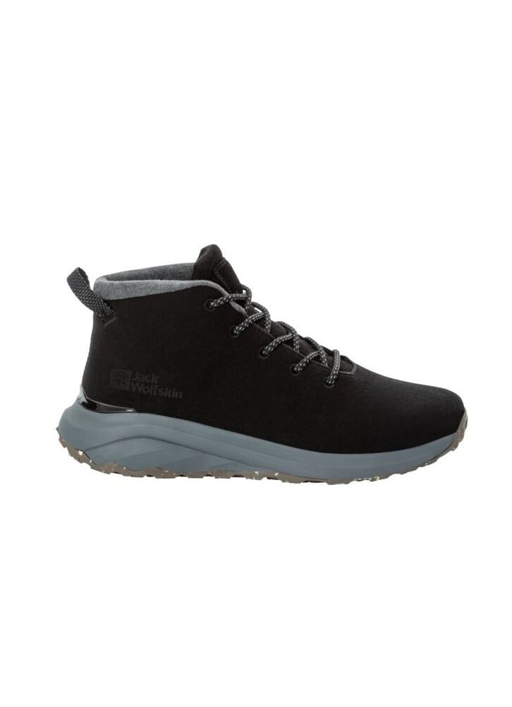 Jack Wolfskin Campfire Mid Wool (Bio-Baumwolle, bequem, atmungsaktiv) phantomgrau Wanderschuh