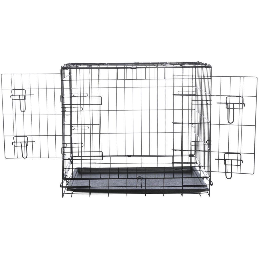 TRIXIE Hunde-Transportbox Hundebox Home - schwarz - 64 × 54 × 48 cm