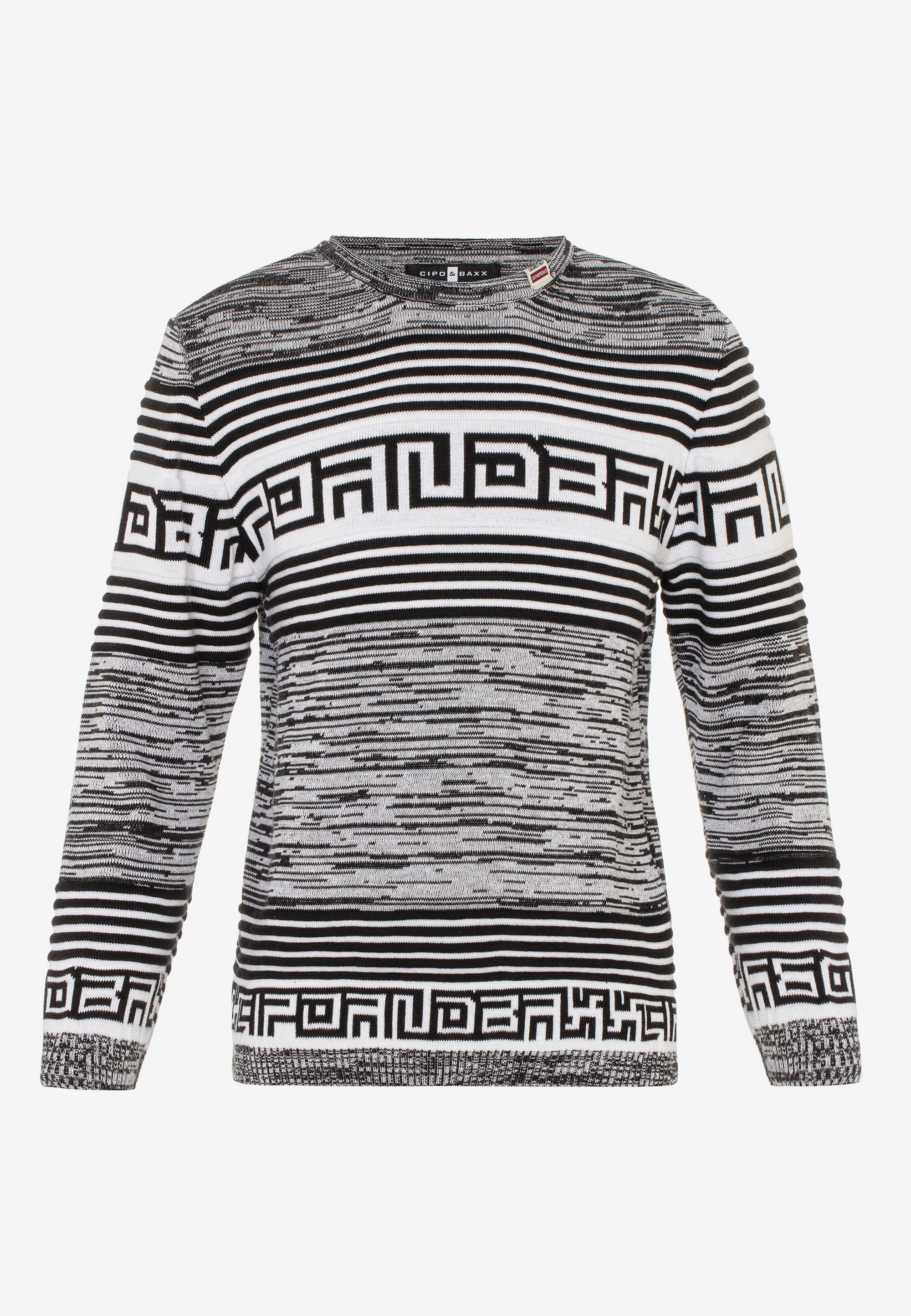 tollem Baxx & Cipo in Design Strickpullover grau