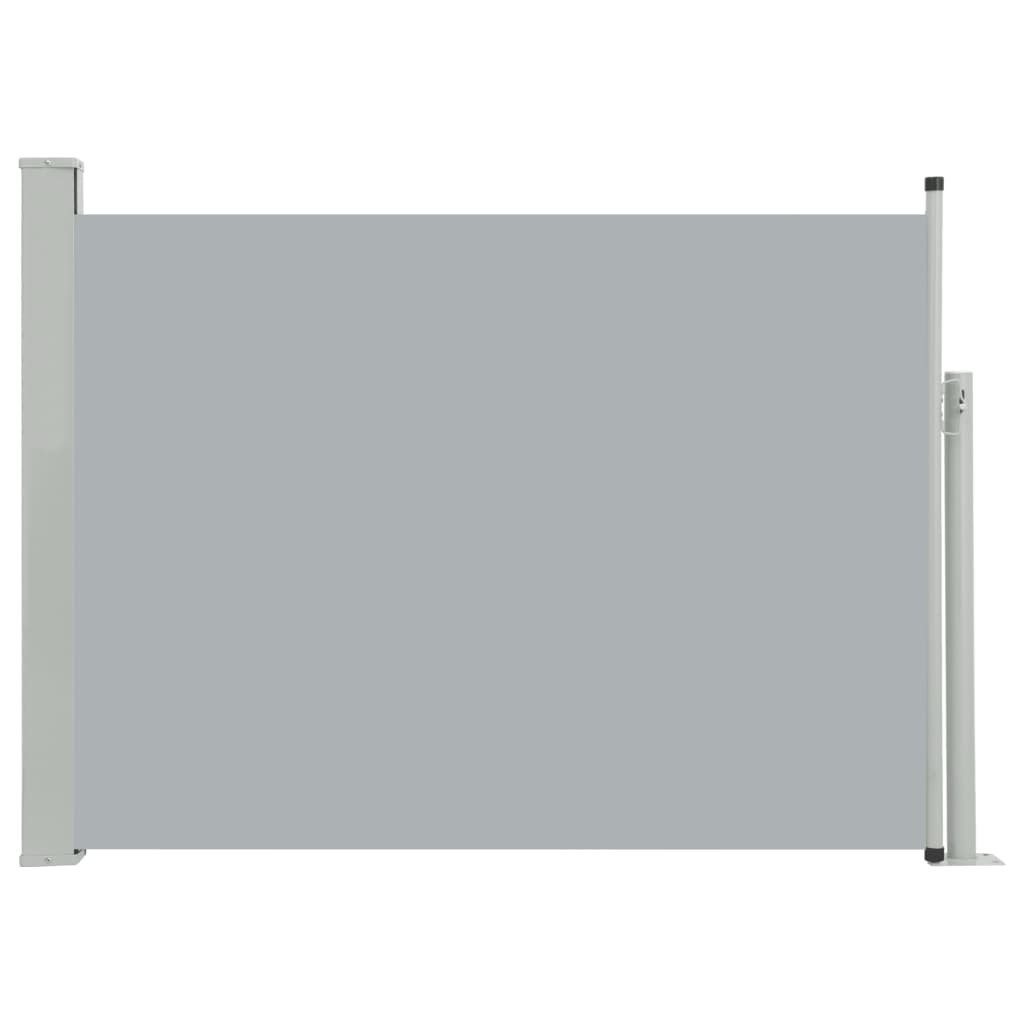 vidaXL Seitenmarkise 100 x 500 cm Ausziehbare Seitenmarkise 100x500 cm Grau