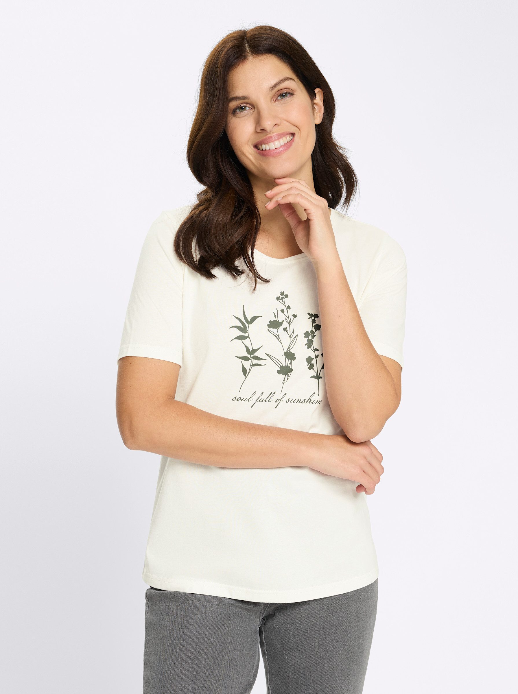 Sieh an! T-Shirt Rundhals-Shirt Kurzarm günstig online kaufen