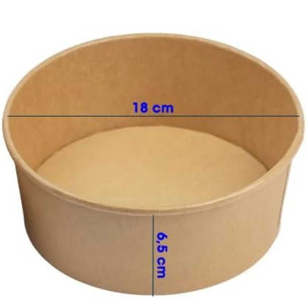 Lauroo Einwegschale Salatschalen mit Deckel Schalen - 1300 ml - 150 Stück, (150-tlg)