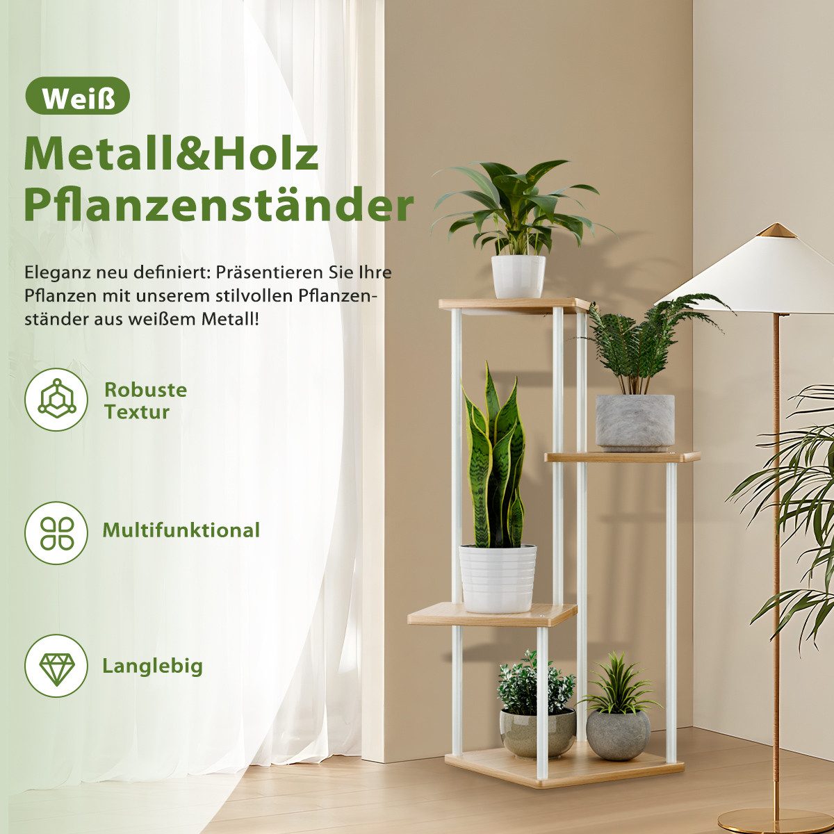 Simloveve Blumenständer Pflanzenständer aus Holz und günstig online kaufen
