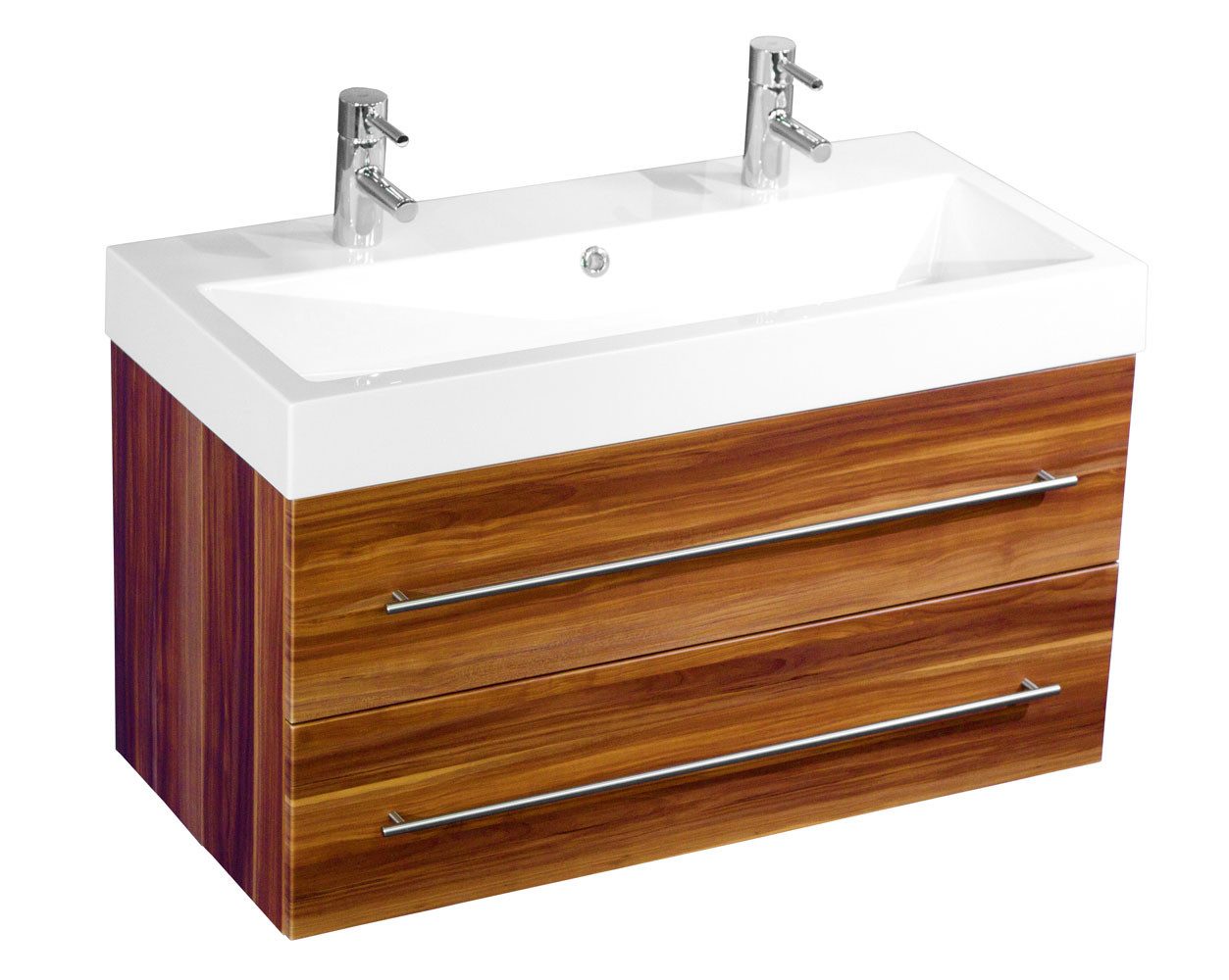 Magnolia Home Badmöbel-Set Badmöbel Sunrise walnuss