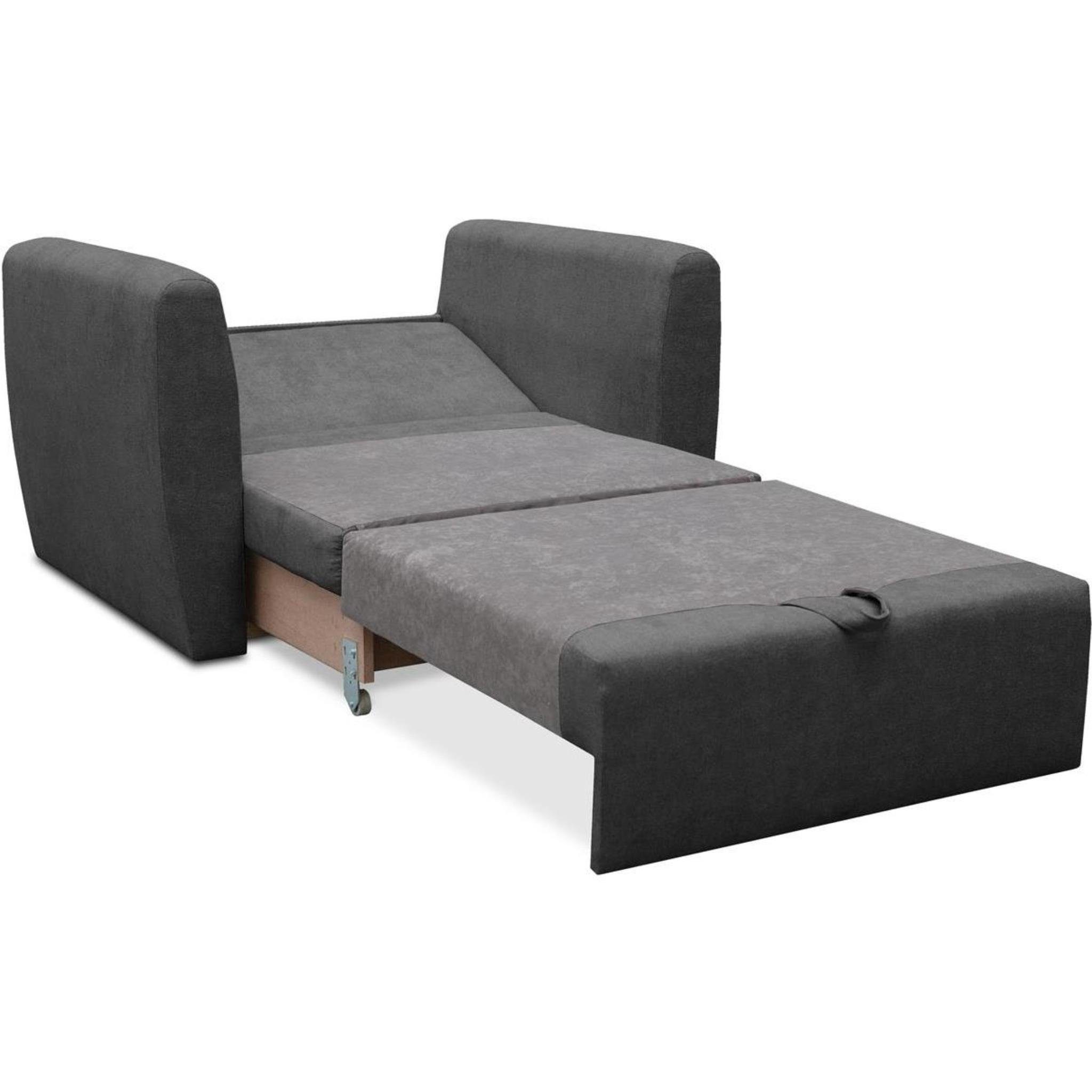 Wohnzimmersessel), 21) 1-Sitzer Schlaffunktion, (alfa Schwarz Polstersessel (Modern Relaxsessel Sofa, mit Beautysofa Kamel Bettkasten,