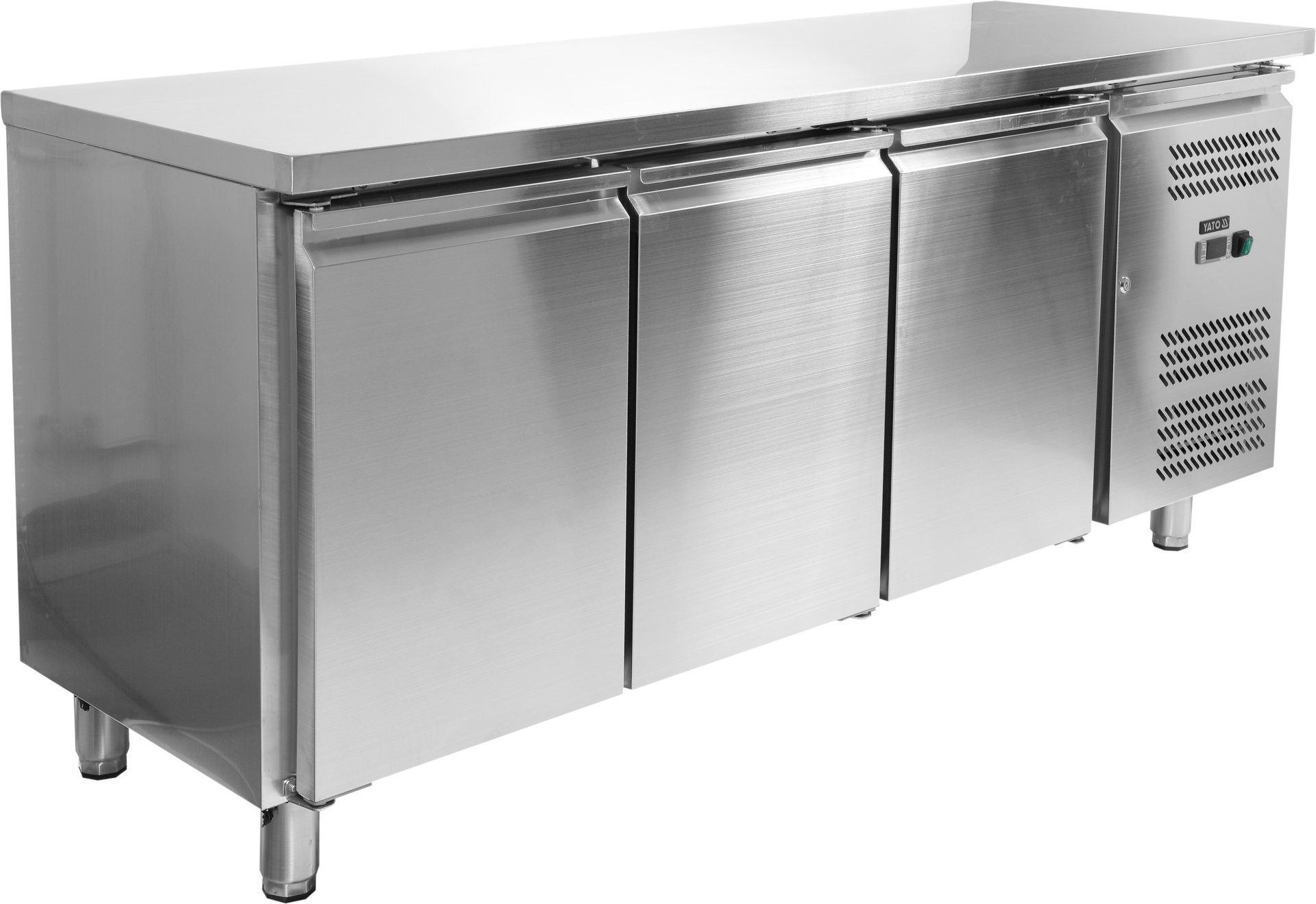 Yato Arbeitstisch Banco refrigerato con 3 porte, temperatura -2 ~ +8 °C, 230W, 339L