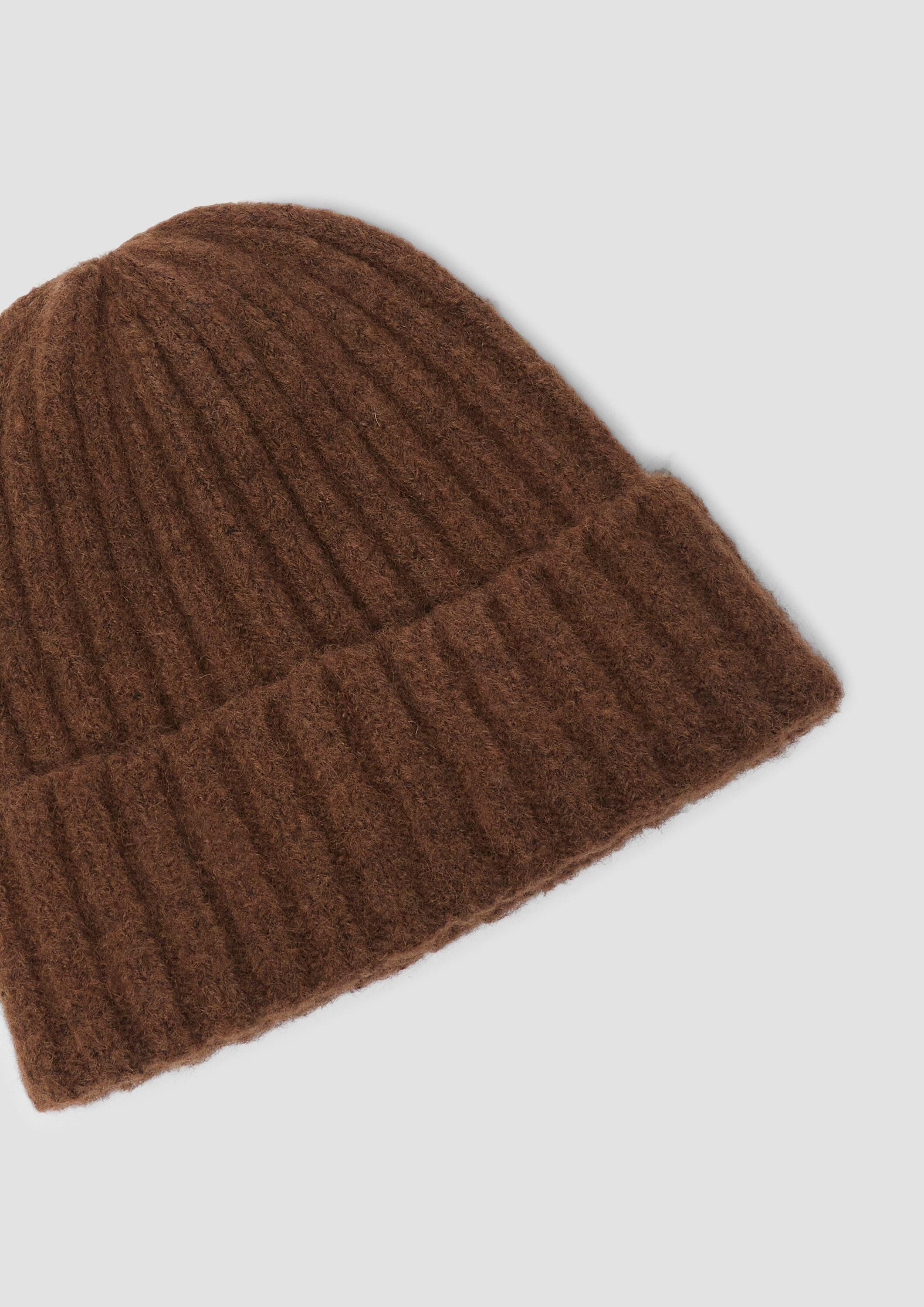 s.Oliver Strickmütze Mütze Strick-Beanie mit Wollanteil