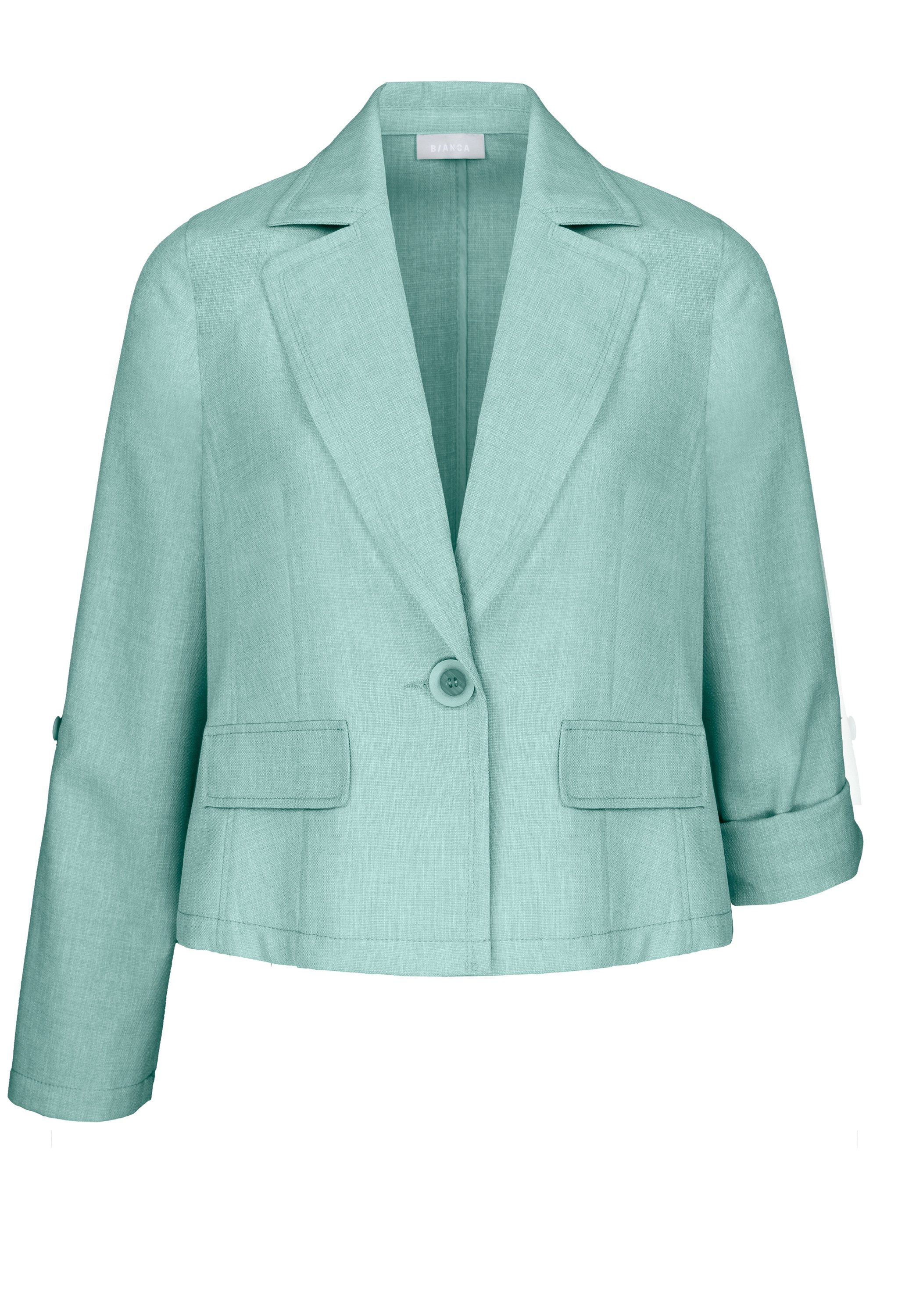 bianca Jackenblazer LOUISA in Leinenoptik in Trendfarbe 'jade'