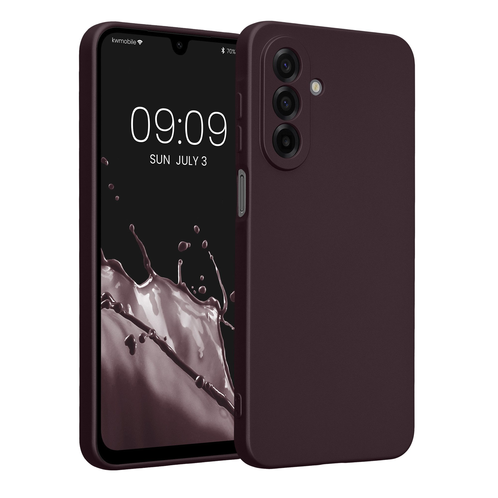 kwmobile Smartphone-Hülle Handyhülle für Samsung Galaxy A17 4G / 5G Hülle, weiche Silikon Case metallisch schimmernd - Schutzhülle Cover