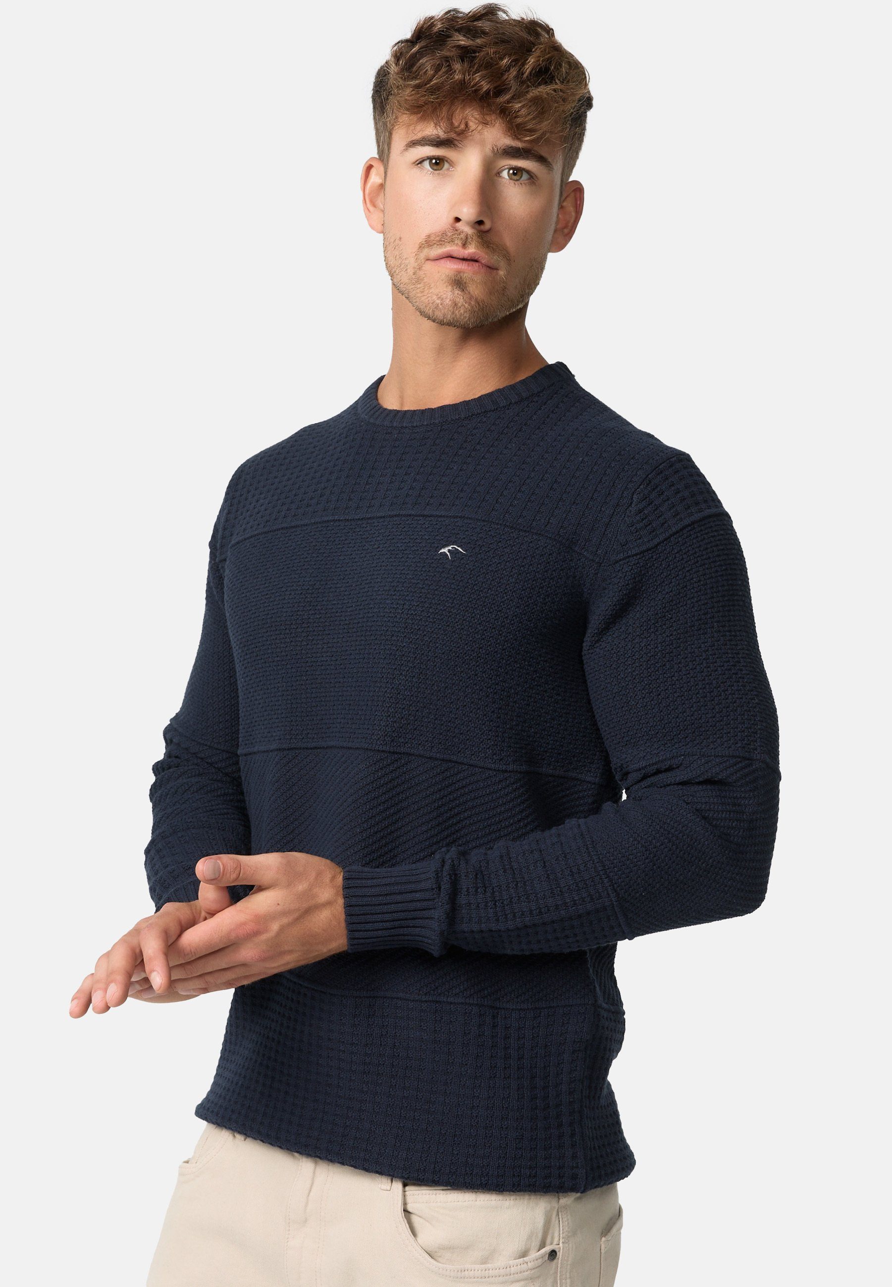 Indicode Strickpullover Herren INJustice Pullover Herrenpullover