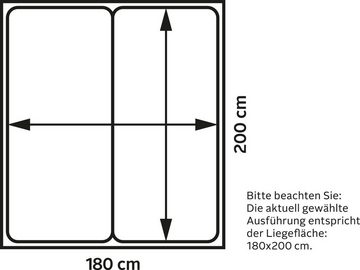 COLLECTION AB Boxspringbett Rubona, inkl. Bettkasten, LED-Beleuchtung und Topper