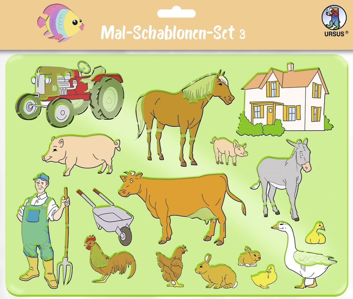 Ursus - Ludwig Bähr Zeichenschablone Mal-Schablonen 'Set 3'