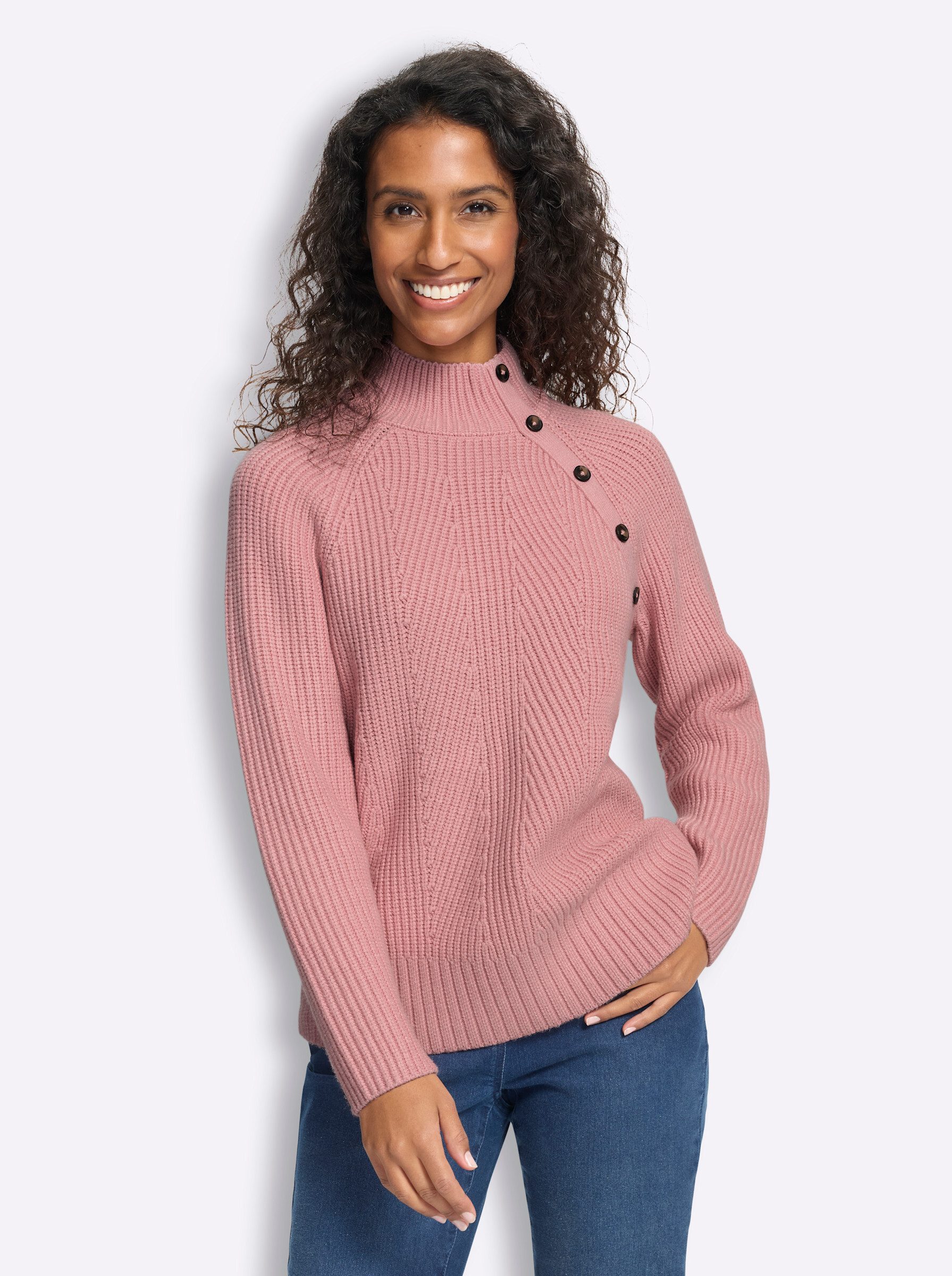 heine Strickpullover Pullover Langarm Ripp