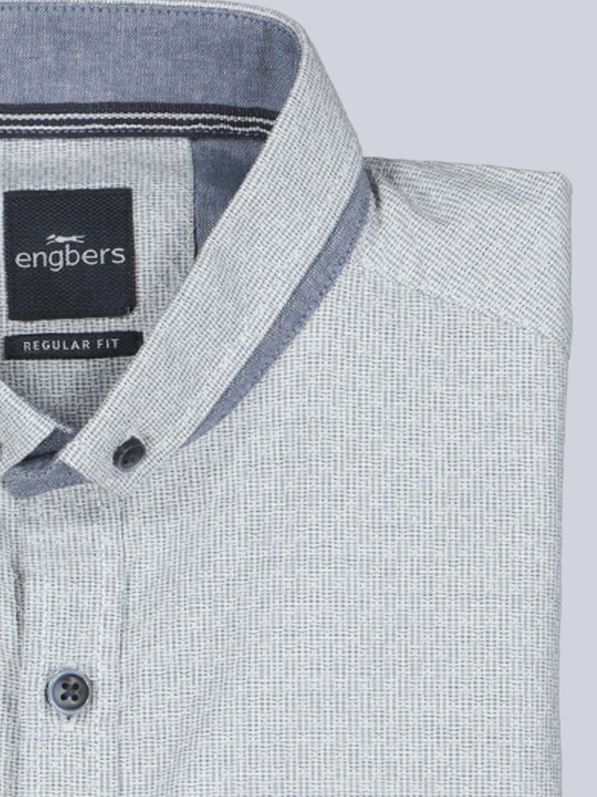 Engbers Langarmhemd engbers Herren Langarm-Hemd strukturiert, Hellblau günstig online kaufen