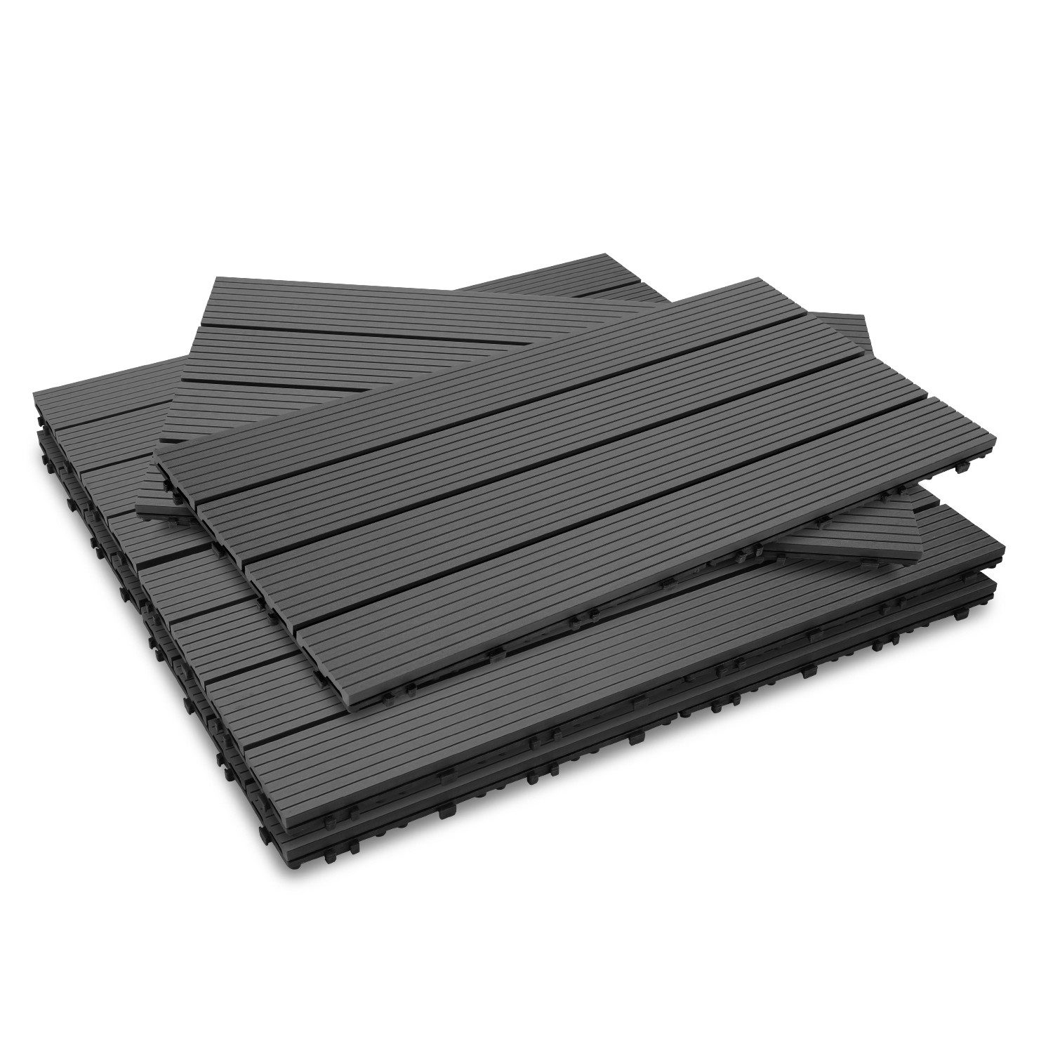 Clanmacy Holzfliesen Terrassenfliesen mit Drainagensystem Fliese günstig online kaufen
