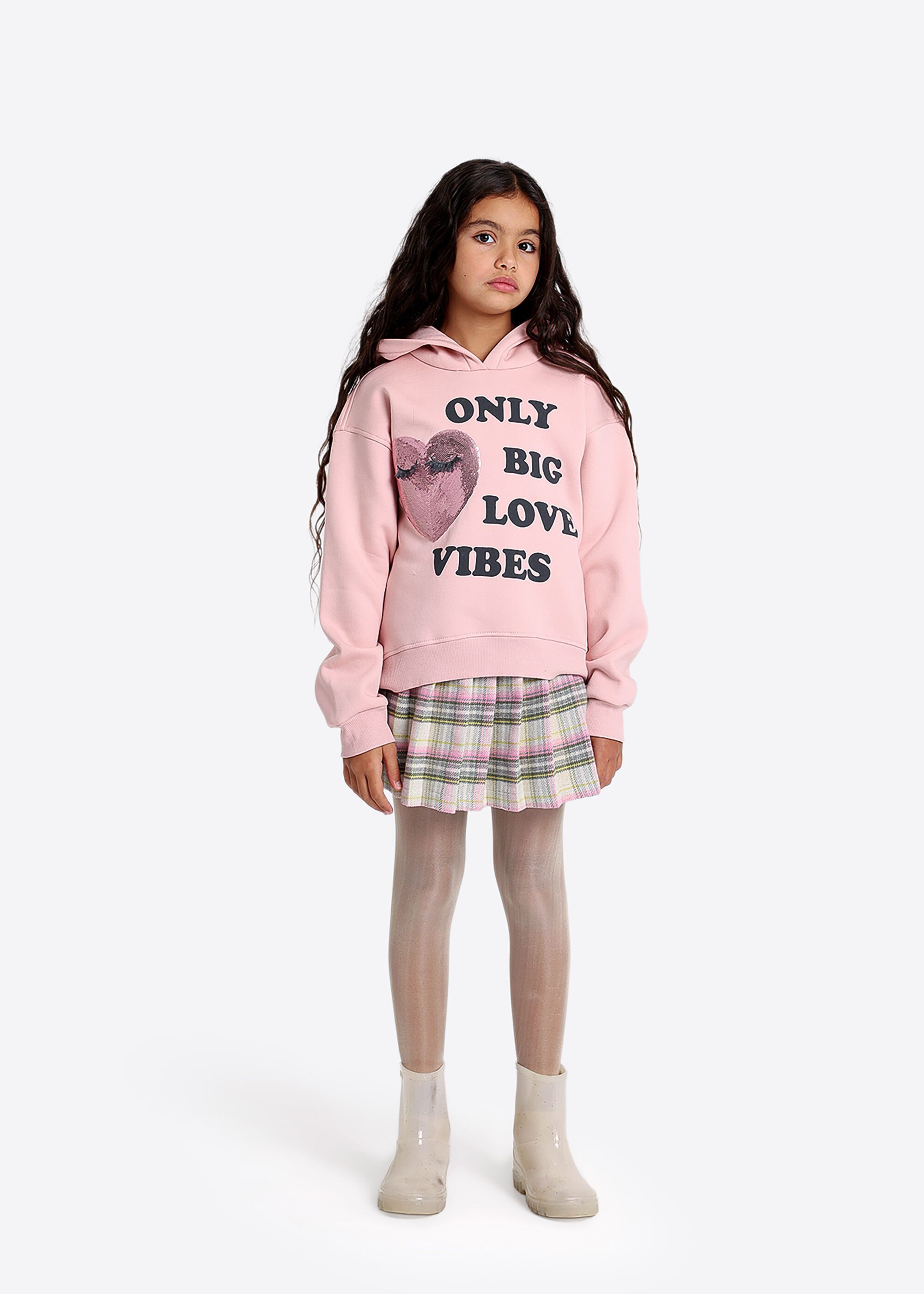 Solang Faltenrock mit Karo-Muster