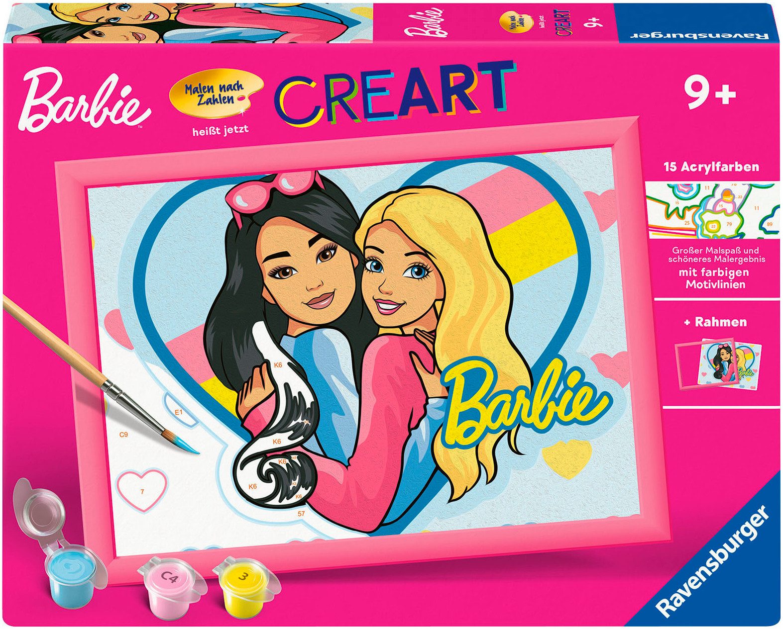 Ravensburger Malen nach Zahlen CreArt, Barbie-Duo, Made in Europe