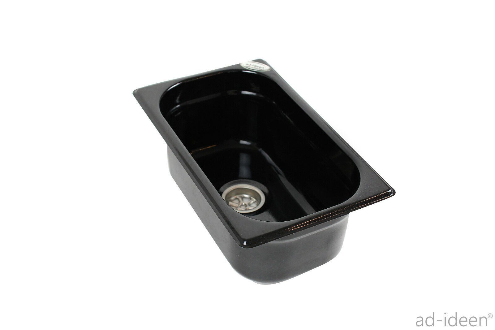 ad-ideen Waschbecken 12V Camping Bausatz 265x160x100mm Schwarz 19L VW T4 T5 T6 Vito