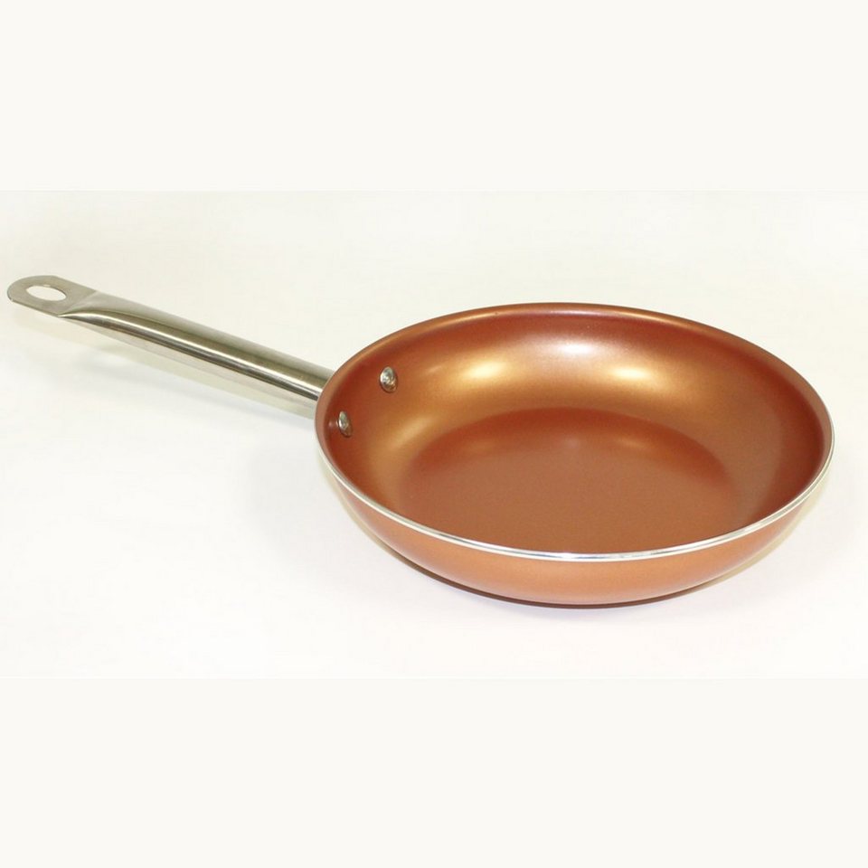 Starlyf Pfannen-Set Copper Pan, Kupfer (Spar-Set, 2-tlg., 2 Pfannen Ø 20/28  cm oder 3 Pfannen Ø 20/24/28 cm), Kupfer Keramik Pfannen mit  Antihaftbeschichtung, backofenfest, Induktion