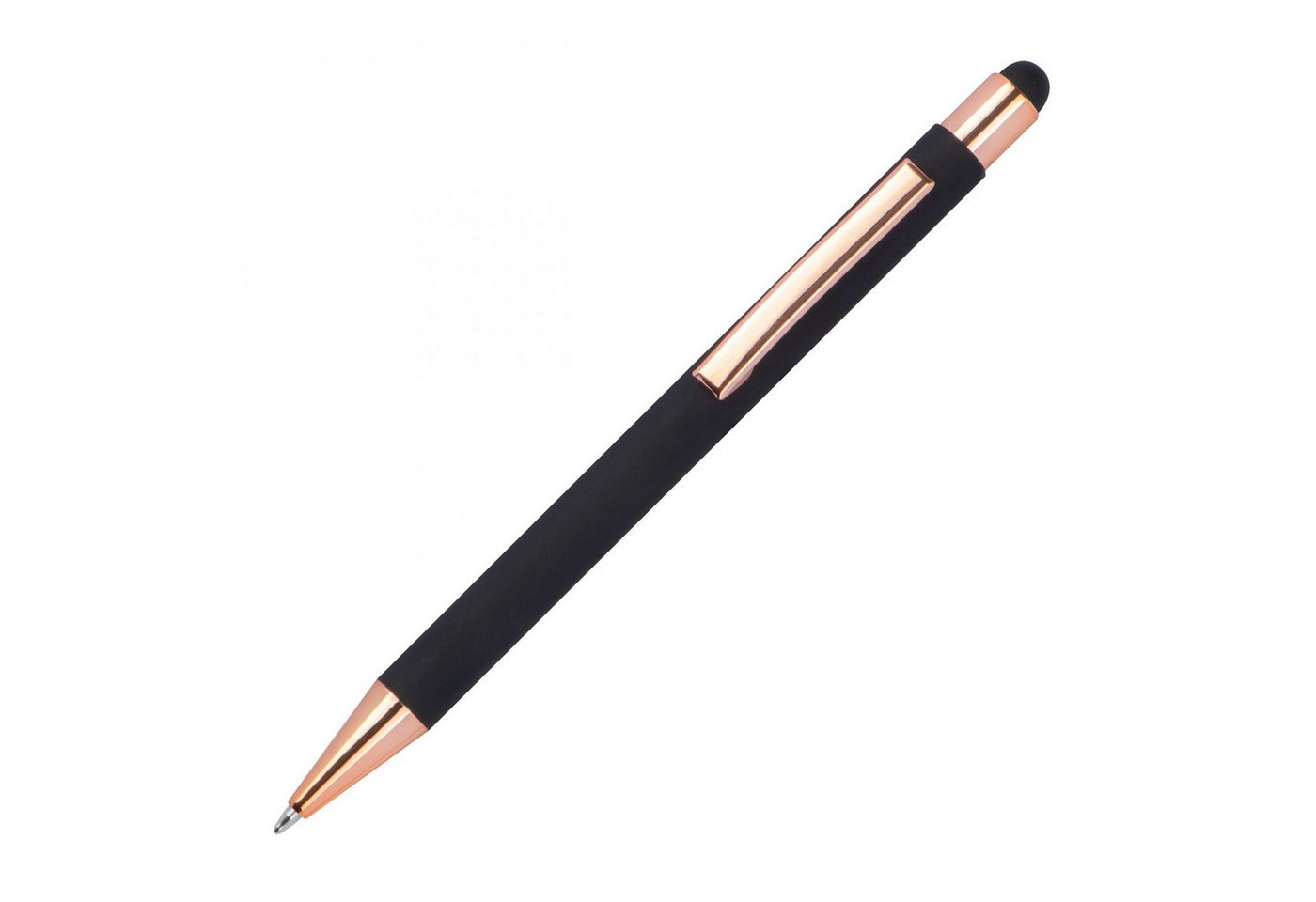 Thumbnail - Easy Gifts Kugelschreiber Touchpen Kugelschreiber / aus Metall / Farbe: rosegold-schwarz