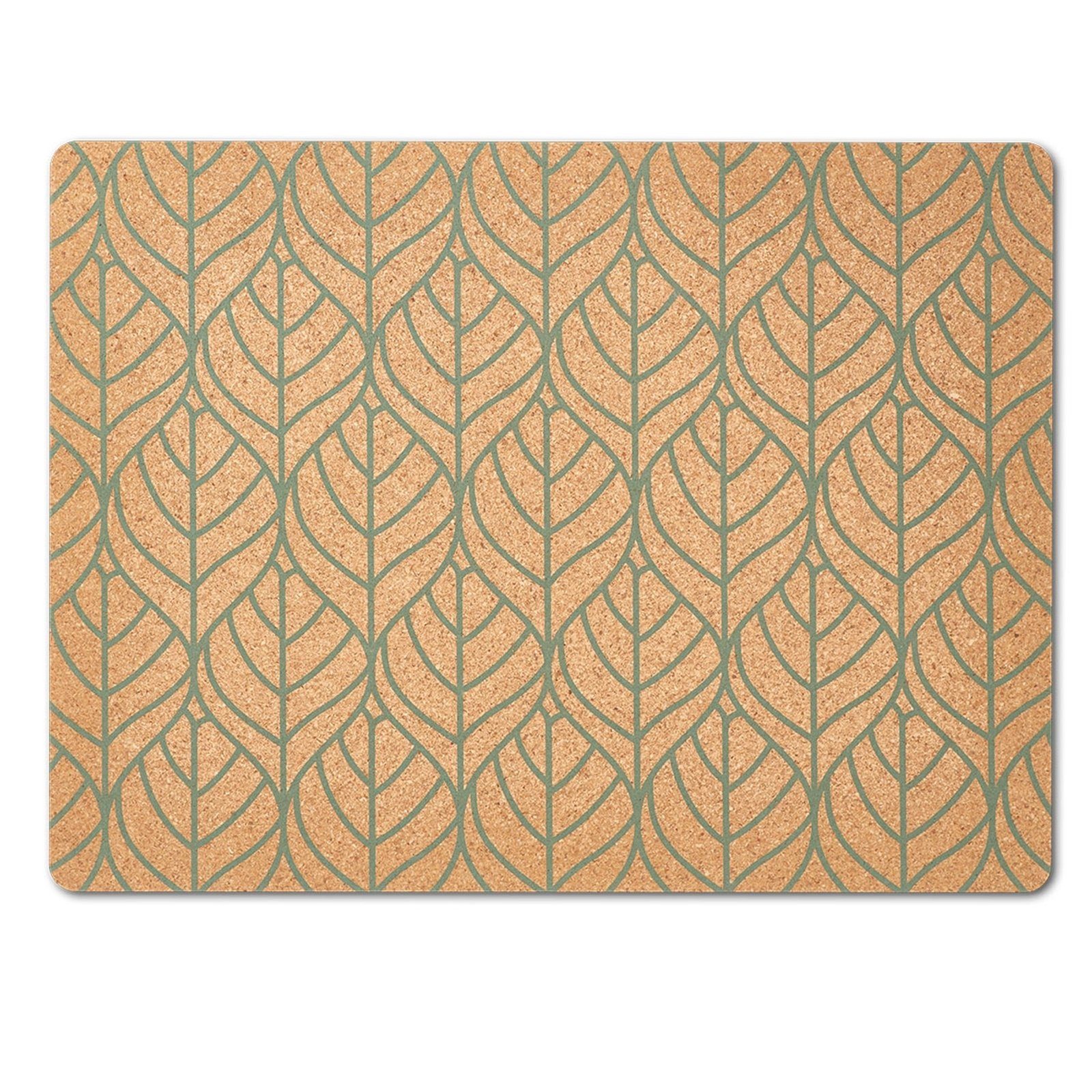 Platzset Leave 1-St) Stück Present, grün, Zeller Graphic Kork (Stück, Platzset, 1