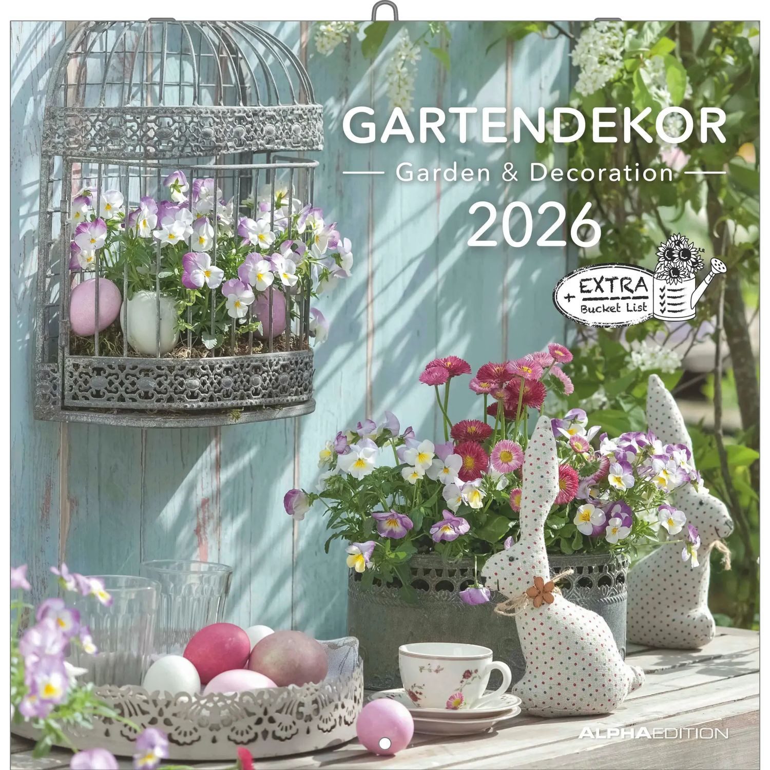 NEUMANN Wandkalender Gartendekor 2026 - Broschürenkalender 30x30 cm (30x60 geöffnet) -...