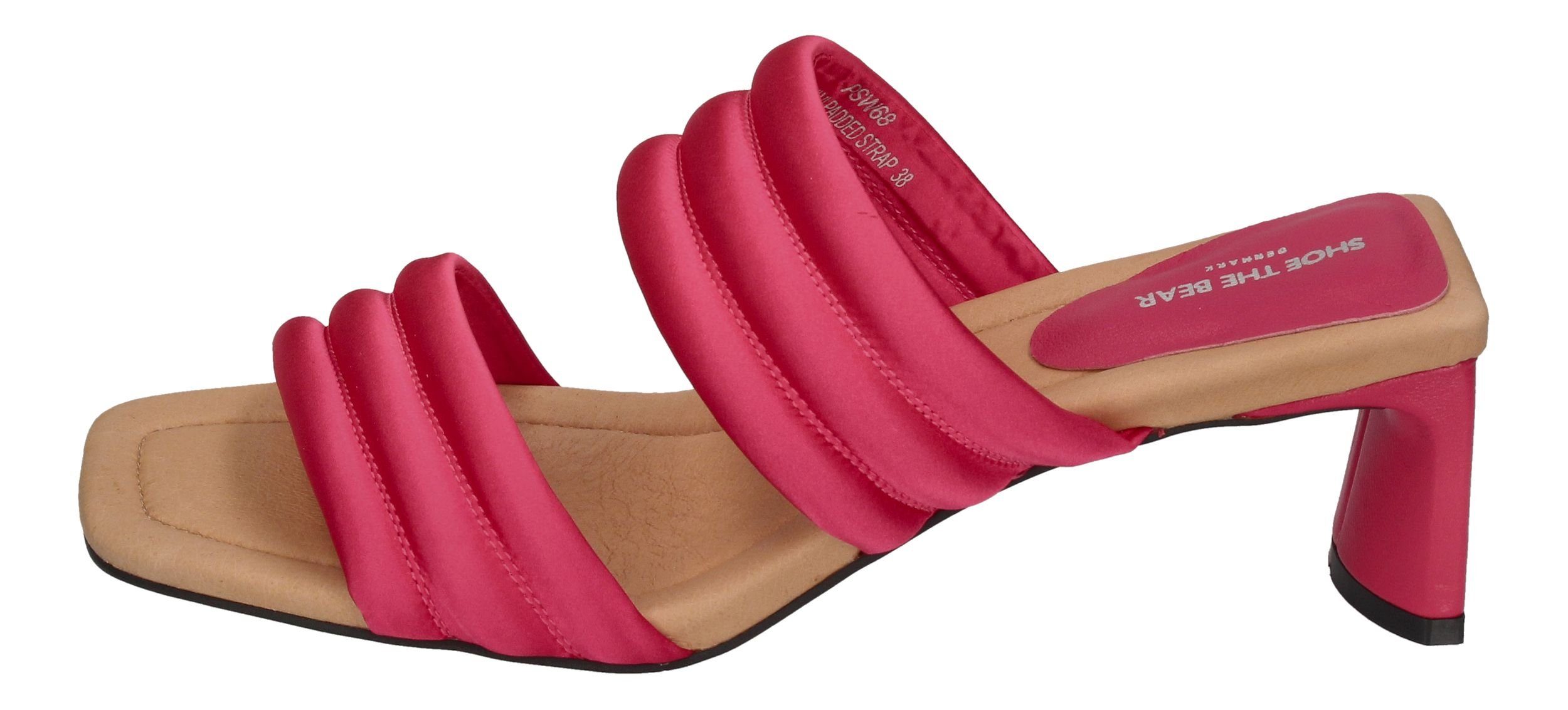 SHOE THE BEAR SYLVI PADDED STRAP Pantolette Pink Satin