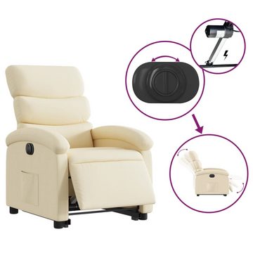 vidaXL Sessel Relaxsessel mit Aufstehhilfe Elektrisch Creme Stoff (1-St)