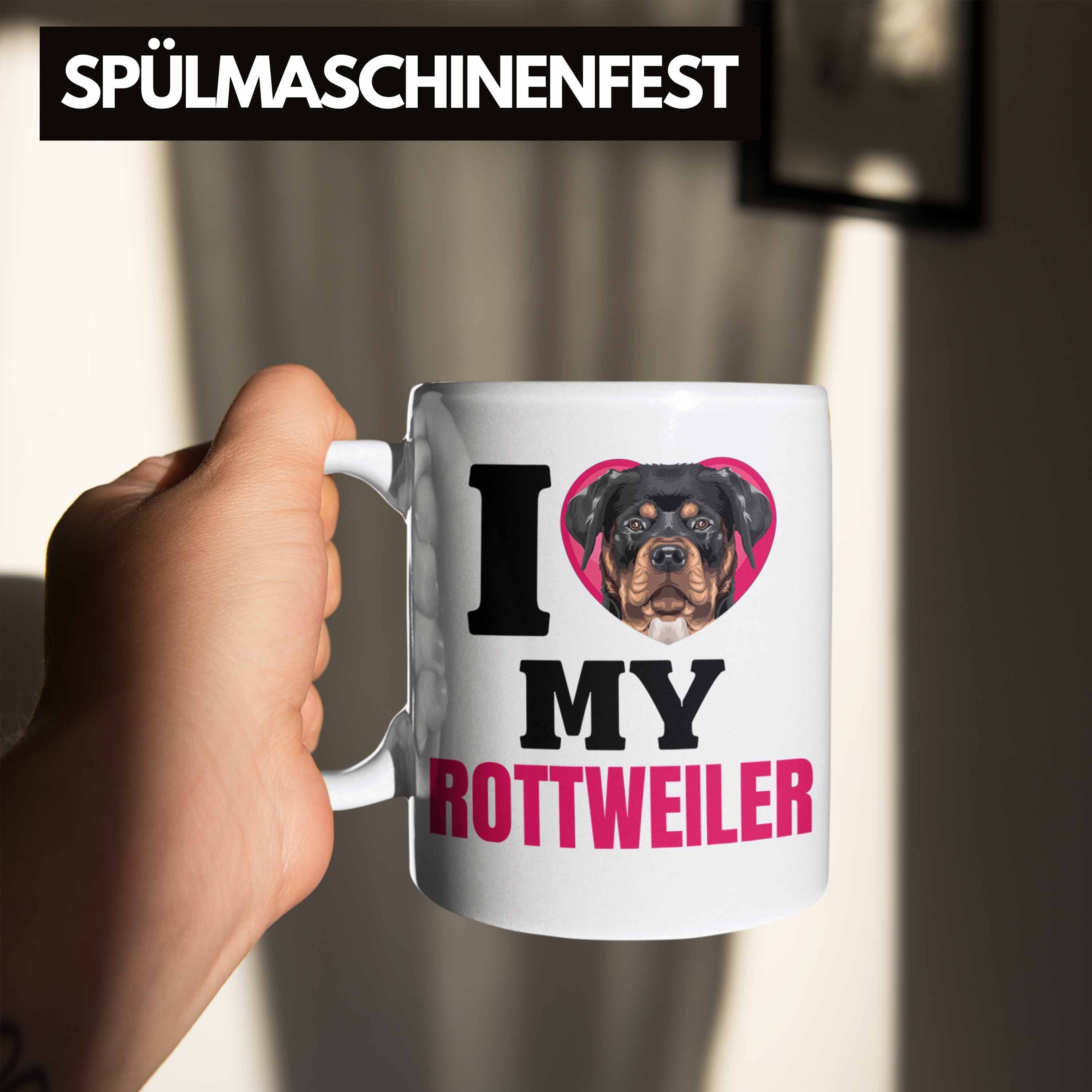 Lustiger Lo Rottweiler I Besitzerin Tasse Geschenkidee Trendation Tasse Geschenk Weiss Spruch