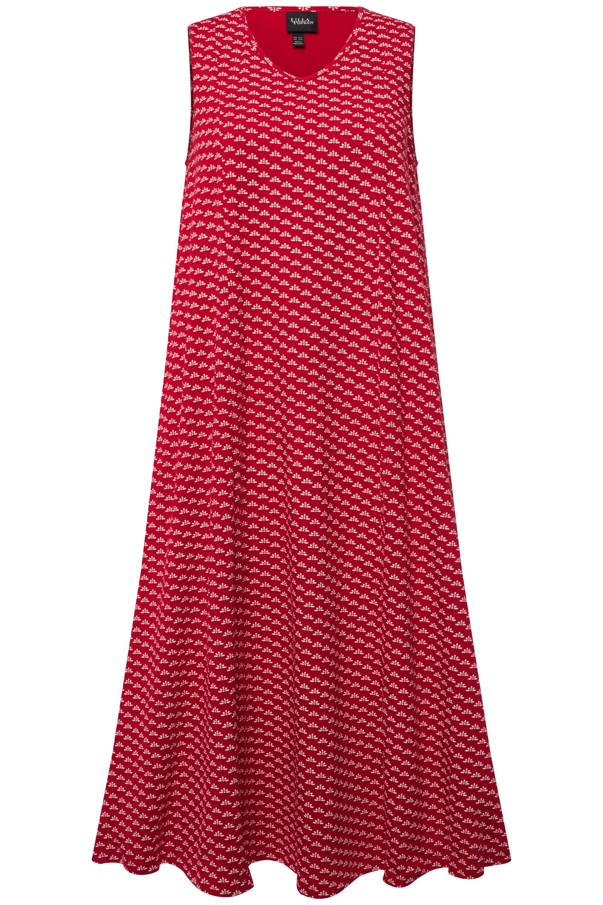 Ulla Popken Jerseykleid Jersey-Maxikleid A-Linie V-Ausschnitt günstig online kaufen