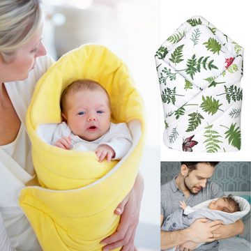 Babymajawelt Pucksack Puckdecke FARNE, Einschlagdecke Babydecke Schlafsackersatz (1 tlg), Geeignet als Matte, Wickelauflage Decke zum Einschlafen, Kuscheln