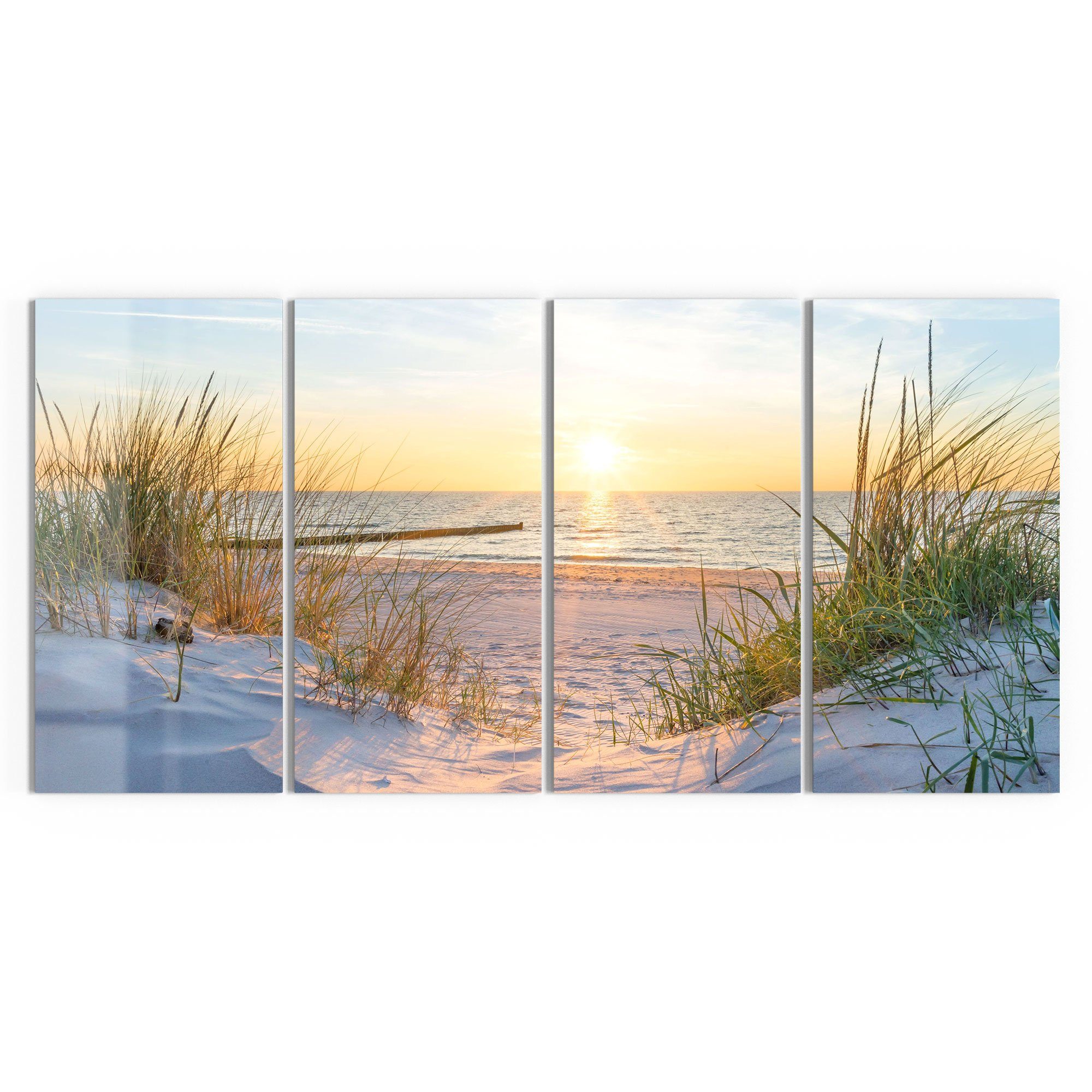 DEQORI Glasbild 'Abendsonne an der Ostsee', günstig online kaufen