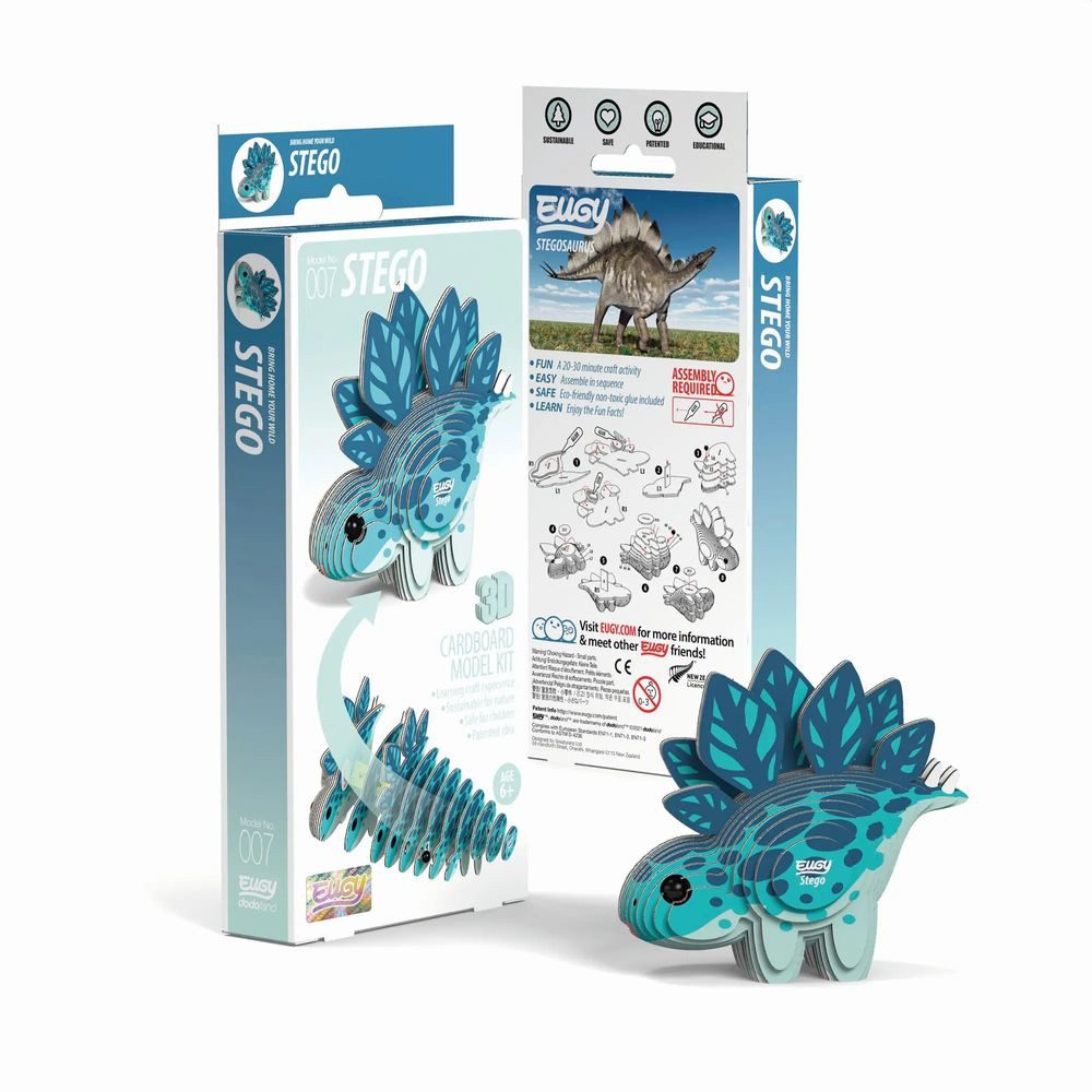 BrainBox Spiel EUGY - 3D Bastelset Stegosaurus