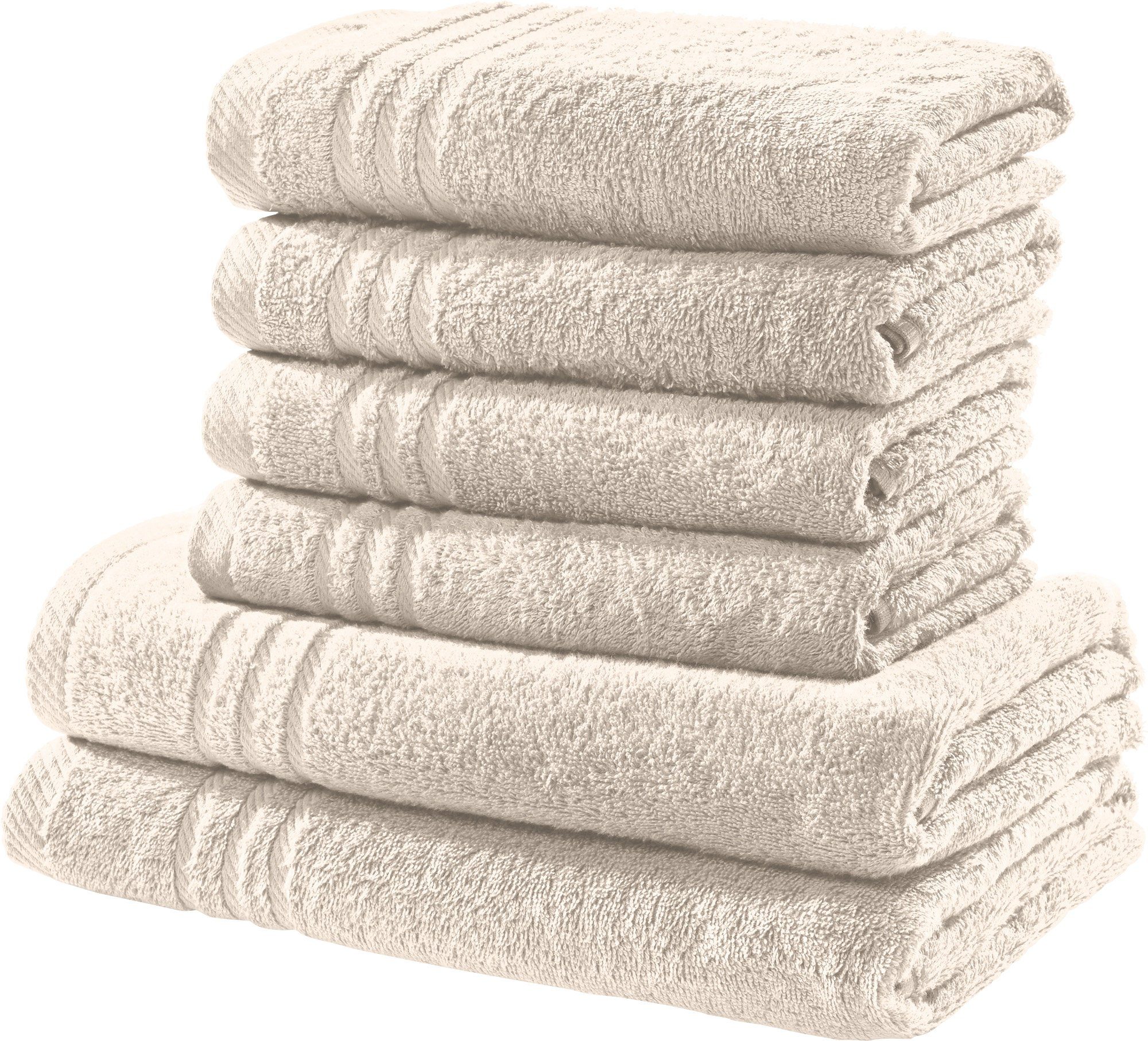 REDBEST Рушники Frottier-Set uni 6-tlg., Frottier, Walk-Frottier Uni