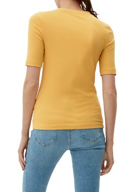 s.Oliver Kurzarmshirt Jerseyshirt mit Ripp-Struktur
