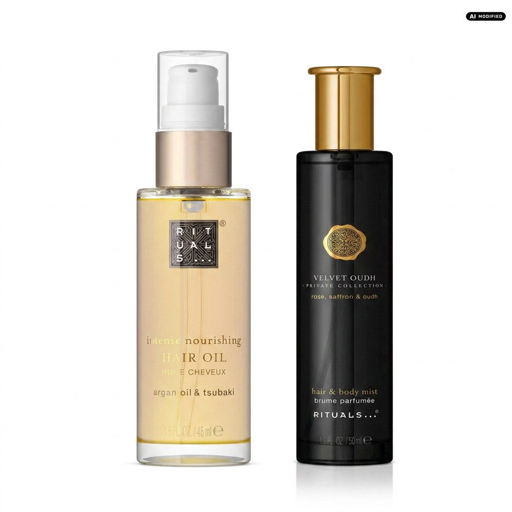 Rituals Haaröl Rituals Hair Oil und Velvet Oudh Hair Body Mist Pflege Duo, Pflege und Duft für Haar und Körper in einem abgestimmten Duo