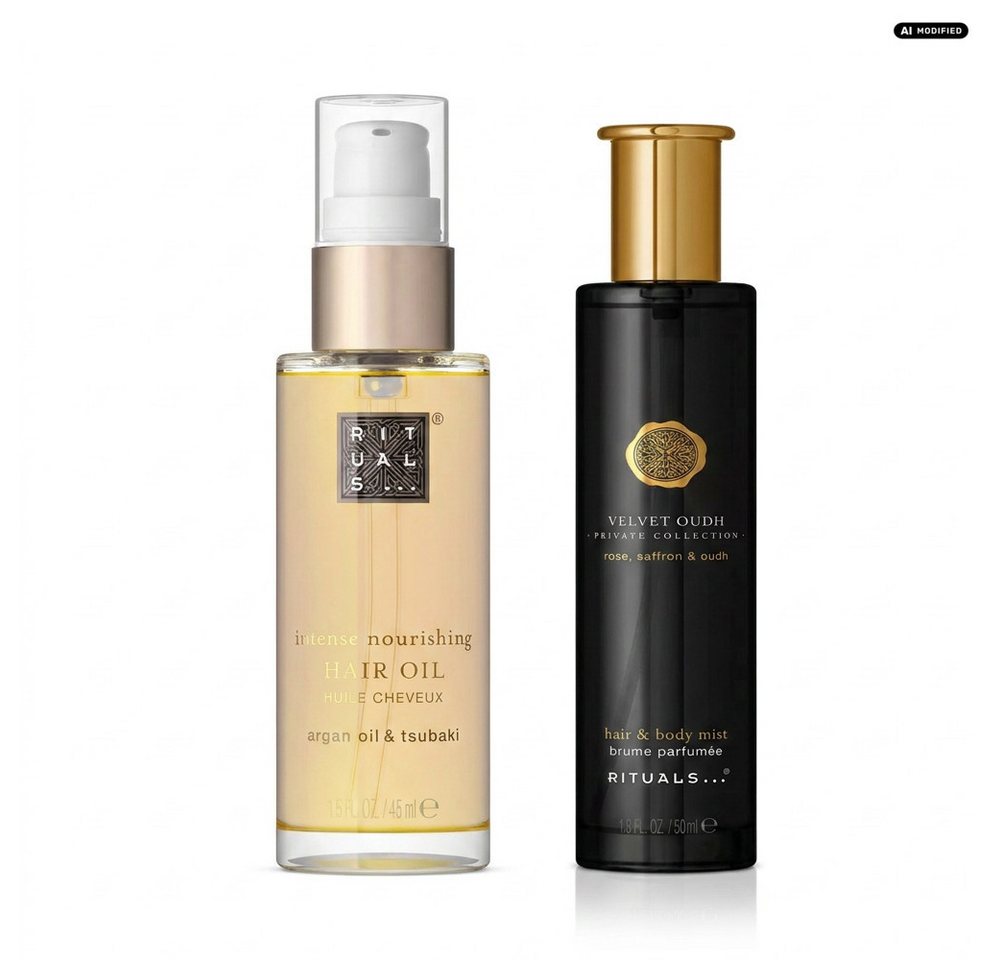 Rituals Haaröl Rituals Hair Oil und Velvet Oudh Hair Body Mist Pflege Duo, Pflege und Duft für Haar und Körper in einem abgestimmten Duo