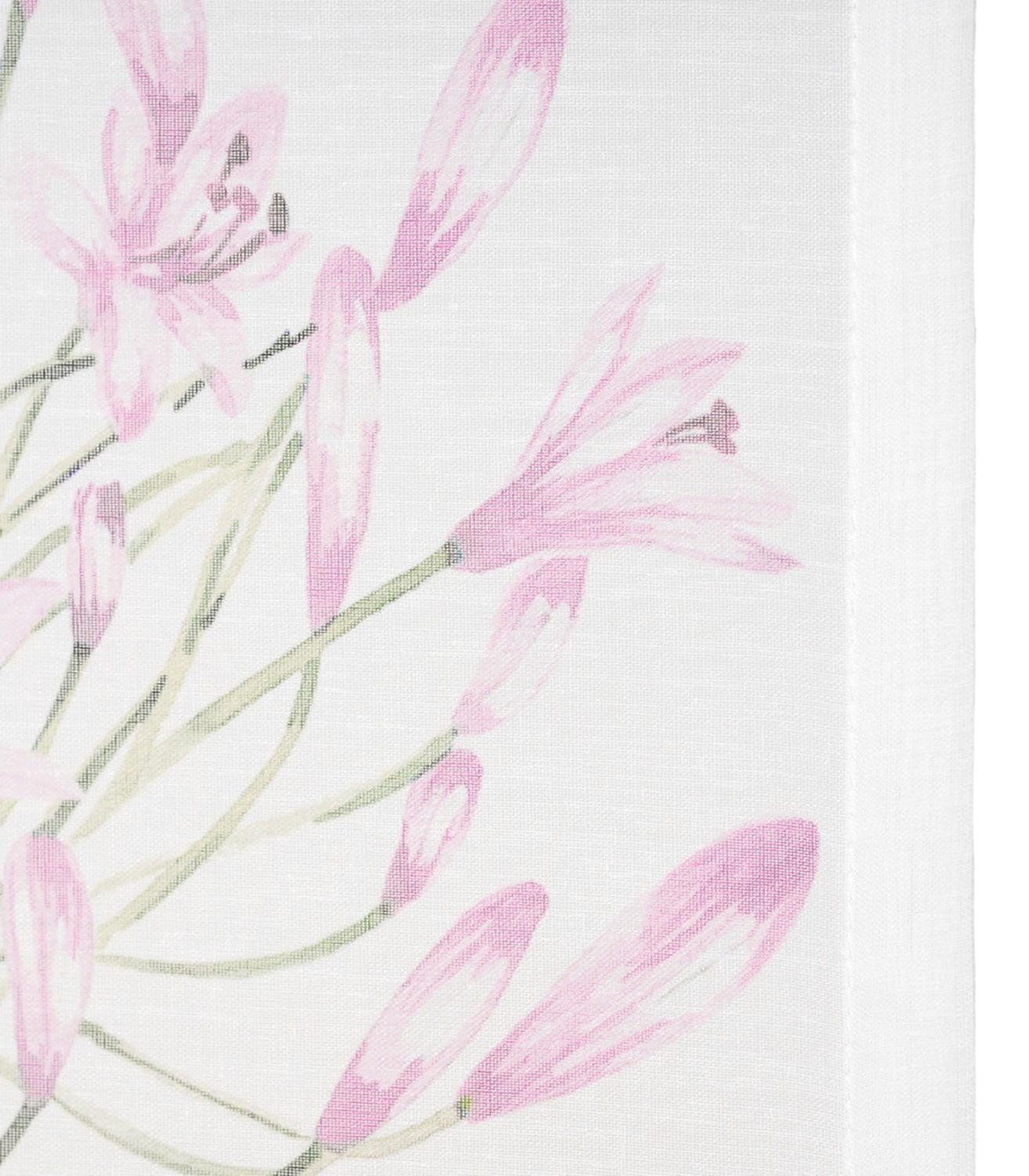 Gözze Schiebegardine CAMILLA, 60 x 245 cm, Weiß, Rosa, Schmucklilie, (1 St), Polyester, inkl. Technik, waschbar bei 30 Grad