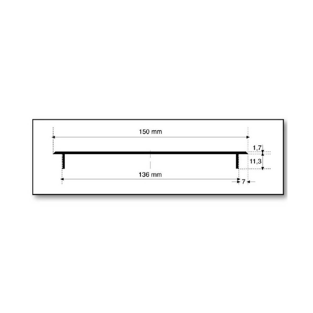 MS Beschläge Lüftungsgitter Aluminium Stegblech 150mm Schwarz Heizungsgitter – Bild 4 von 5