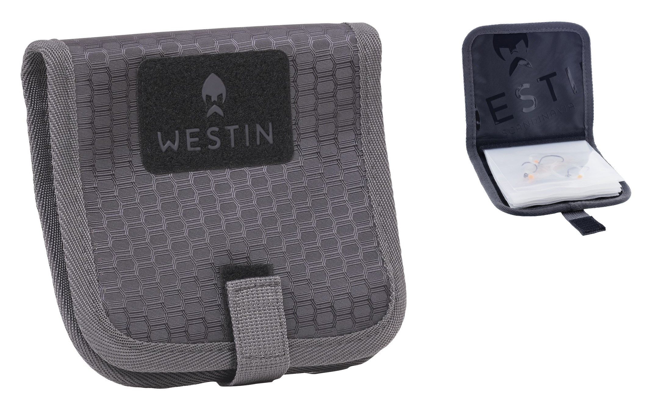 Westin Fishing Aufbewahrungstasche Rig - Vorfachtasche W4 Wallet Fold Plus - mit 6 PE Taschen - Angeln (7-tlg), 6 herausnehmbare PE-Taschen