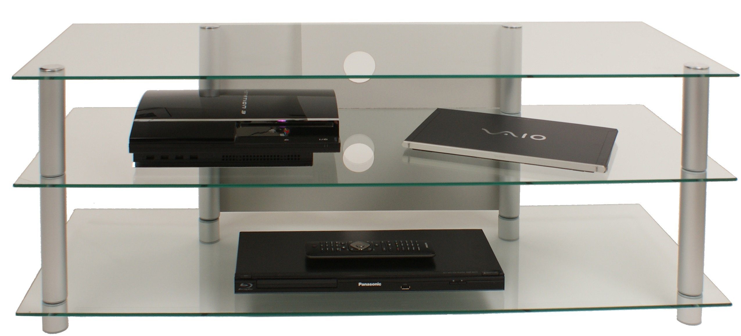 VCM TV-Board TV Möbel Sideboard Fernseh Rack Alu Glas Zumbo günstig online kaufen