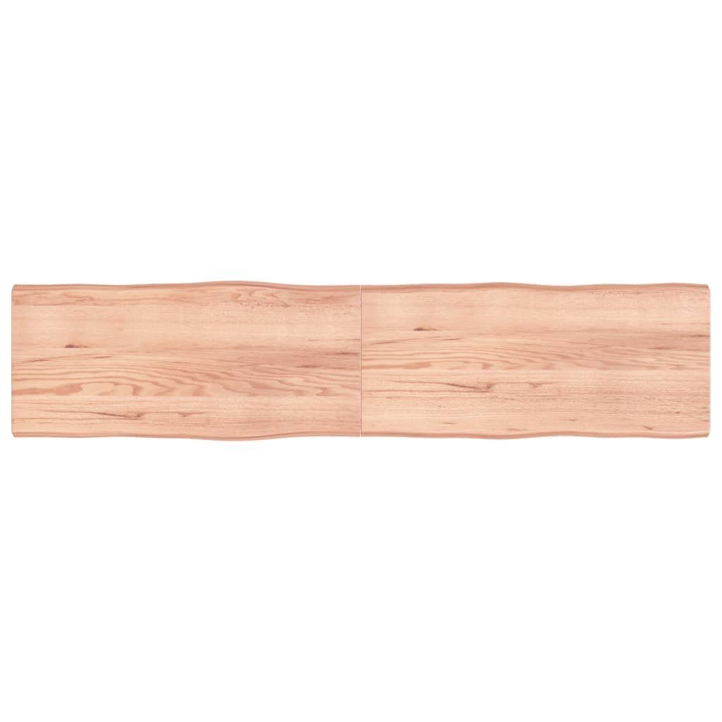 furnicato Tischplatte 220x50x(2-6) cm Massivholz Behandelt Baumkante (1 St)