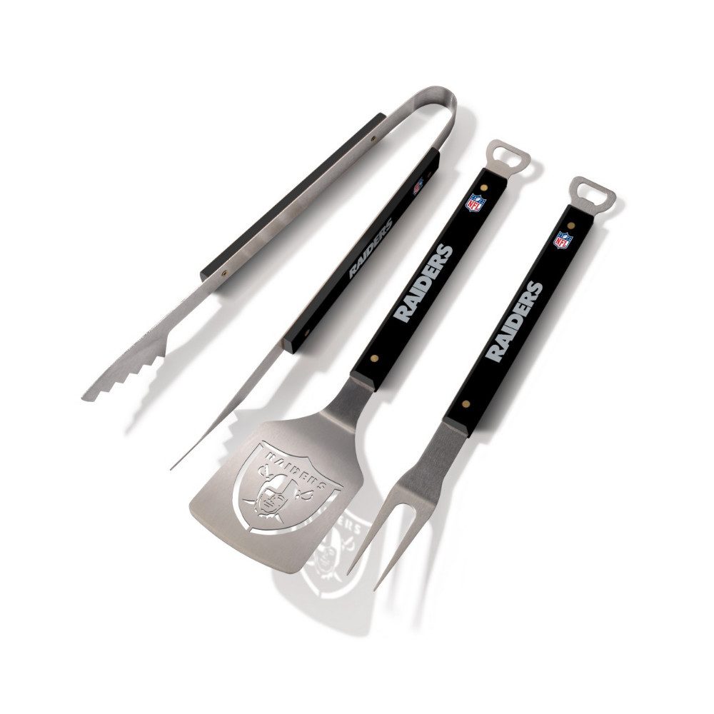 Las Vegas Raiders Grillbesteck-Set Las Vegas Raiders Spirit Series 3-Piece BBQ Set