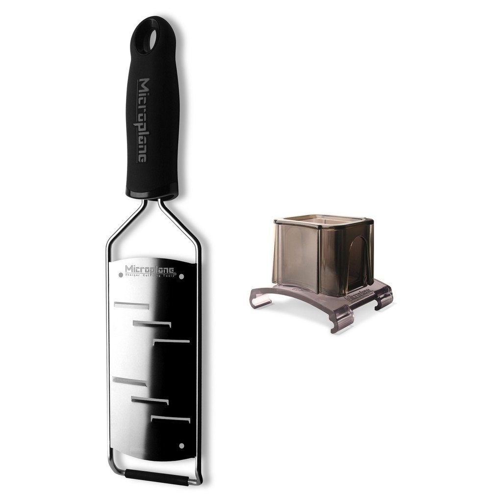 Microplane Küchenreibe, Gourmet Große Raspel 45006 + Fingerschutz