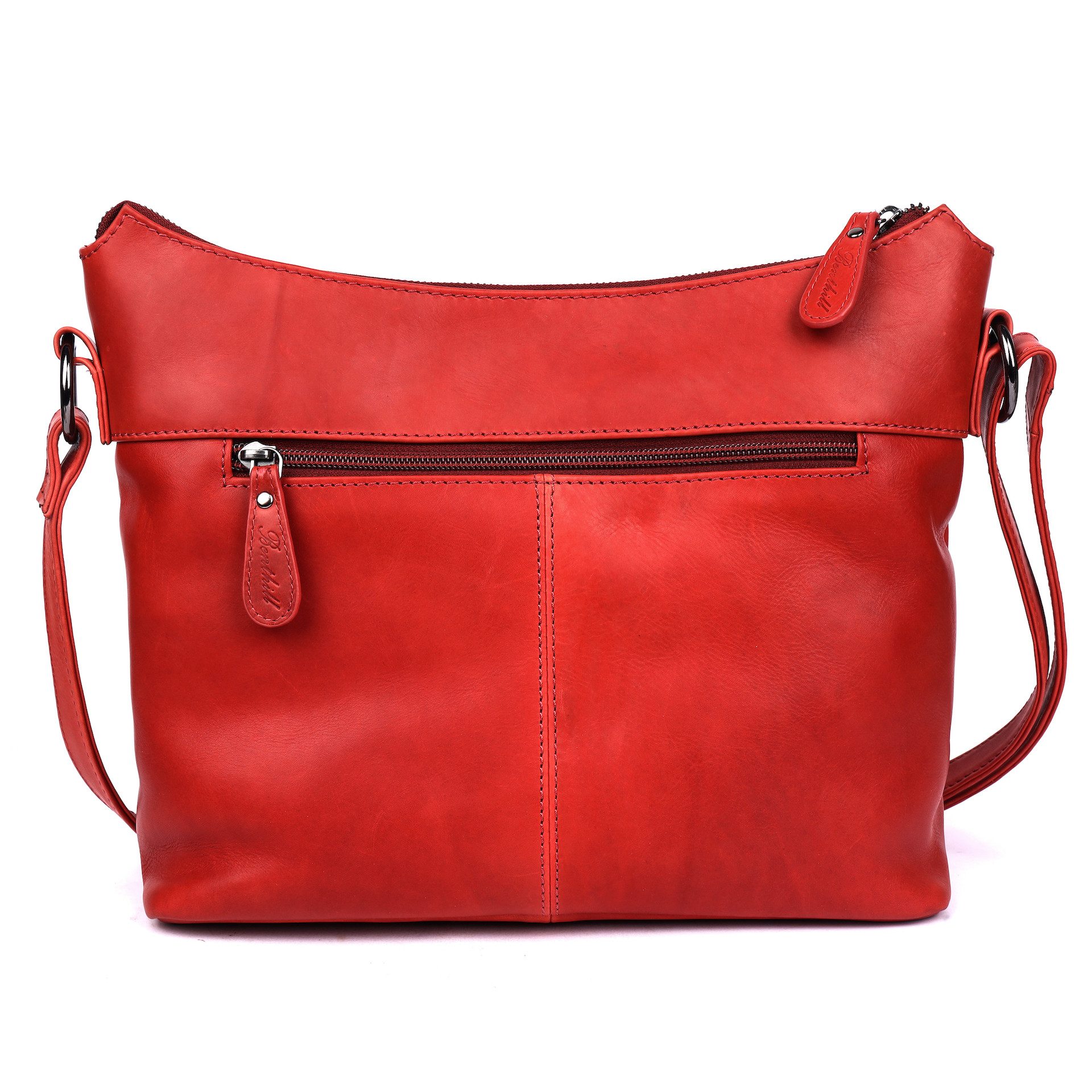 Benthill Handtasche Damen Echt Leder Umhängetasche Vintage Bag Shopper Schultertasche, Schultergurt / Umhängegurt Reißverschlussfach