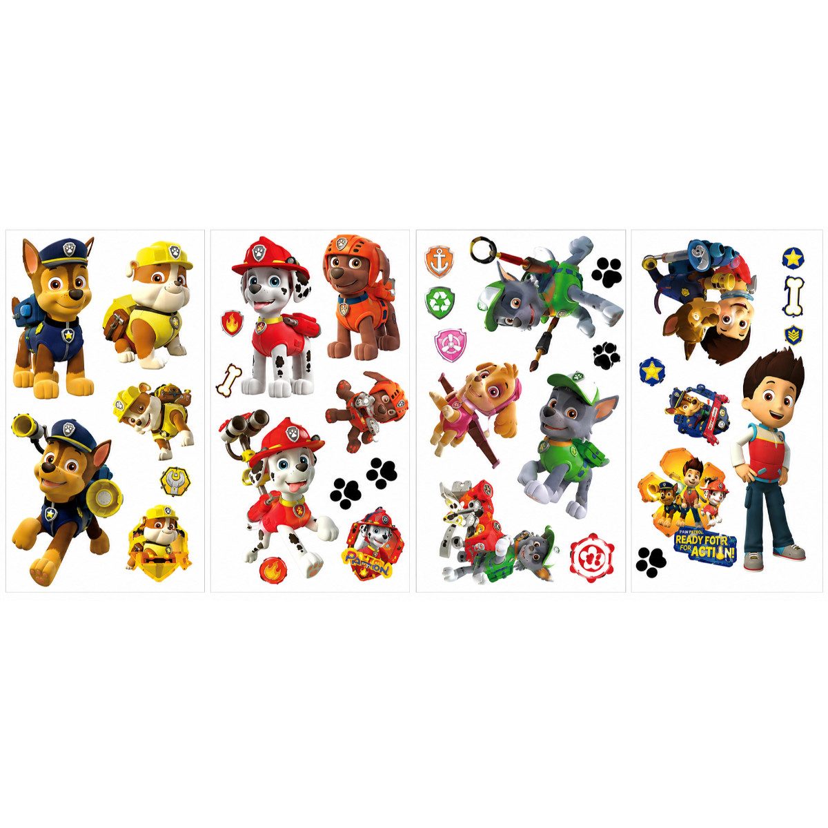 PAW PATROL Wandsticker 37 Teile Wandtattoo für Kinderzimmer und Spielzimmer (37 St)