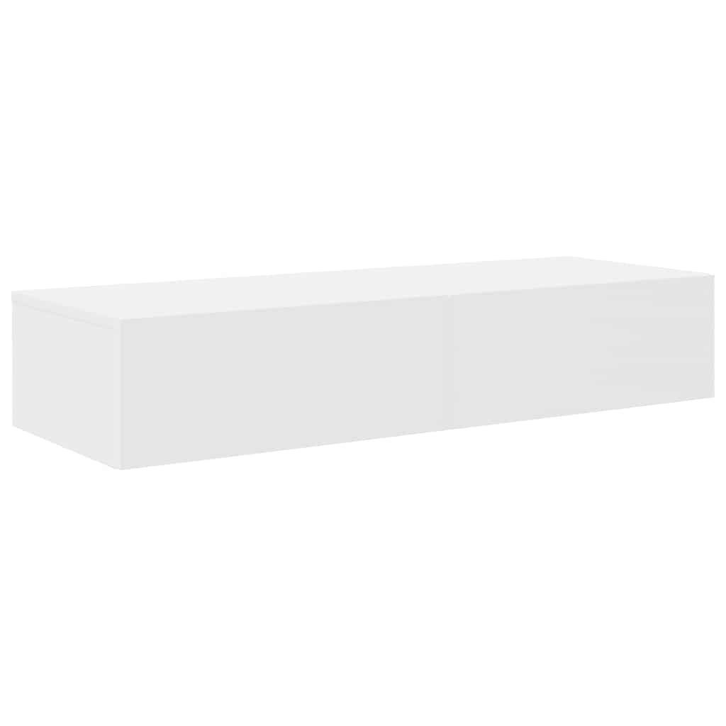 vidaXL Wandregal 100 x 36 x 19 cm Wandregal mit Schubladen Weiß 100x36x19 c günstig online kaufen
